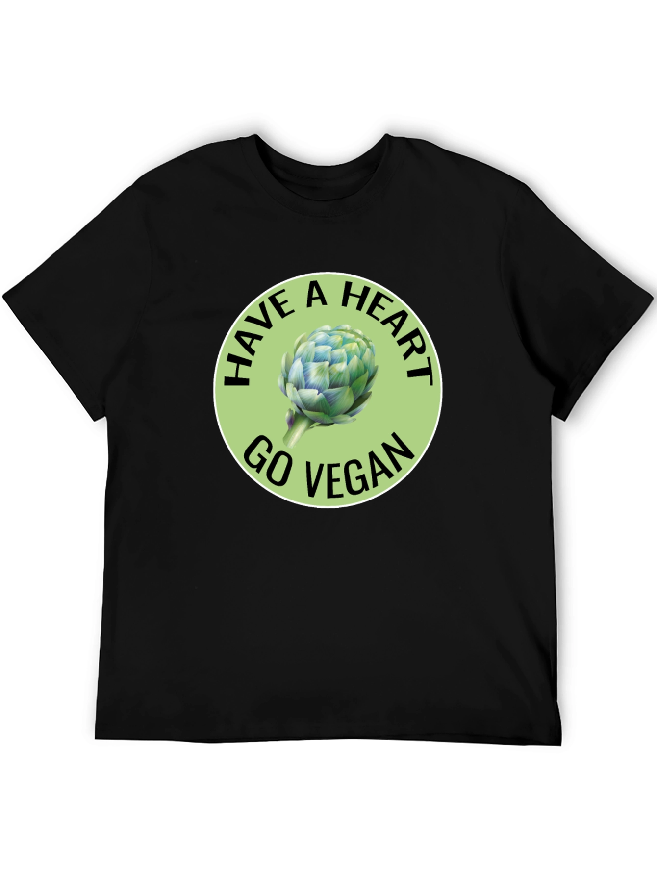 Black Vegan Heart Artichoke Graphic Tee view 5