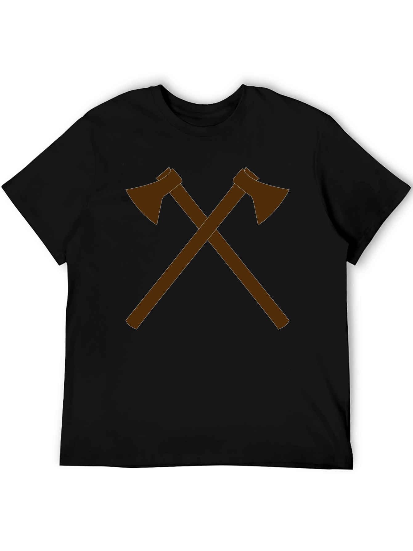 Black Crossed Axes Graphic Tee - Lumberjack Style view 5