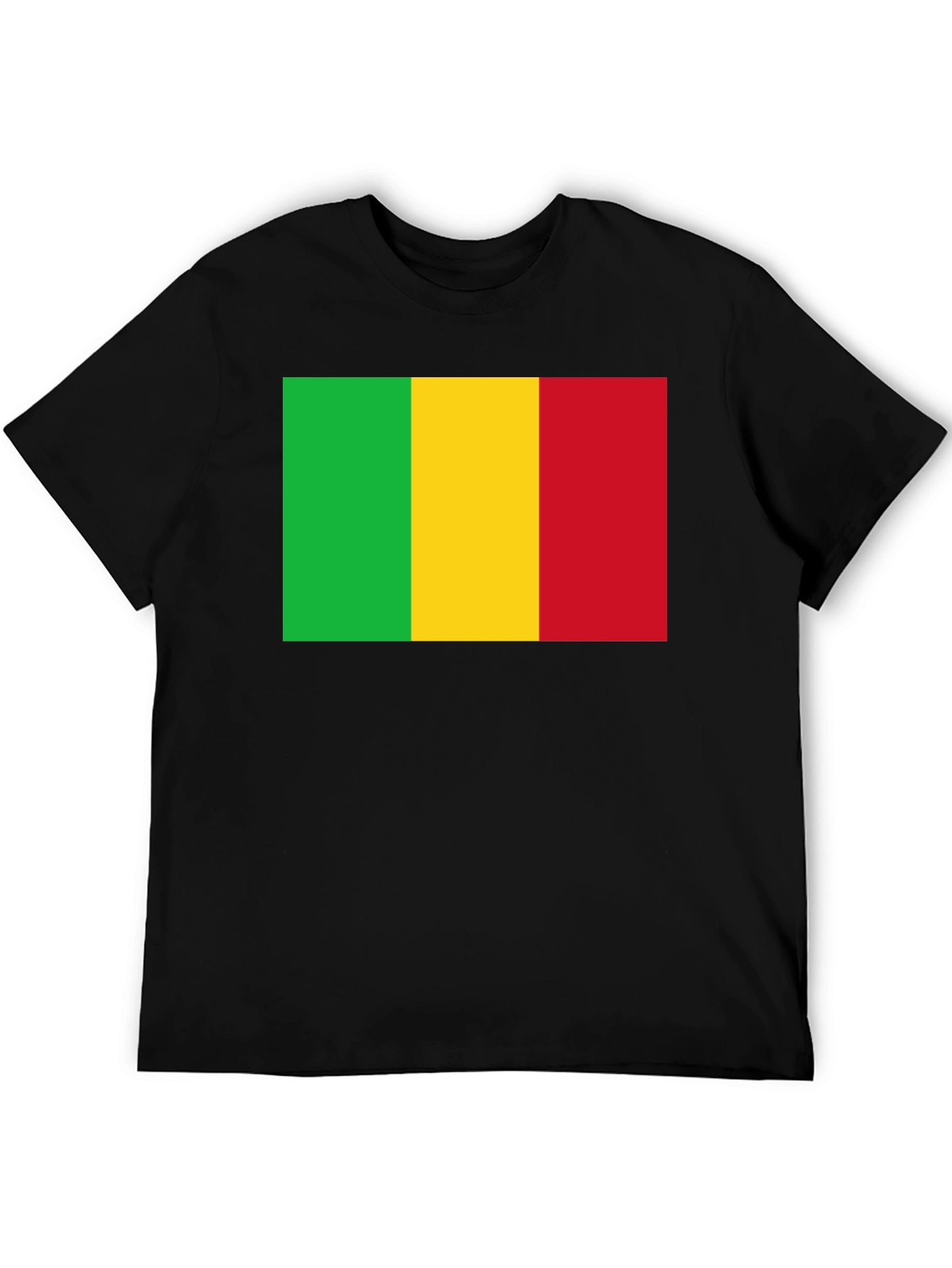 Mali Flag T-Shirt - Black Cotton Tee - 5