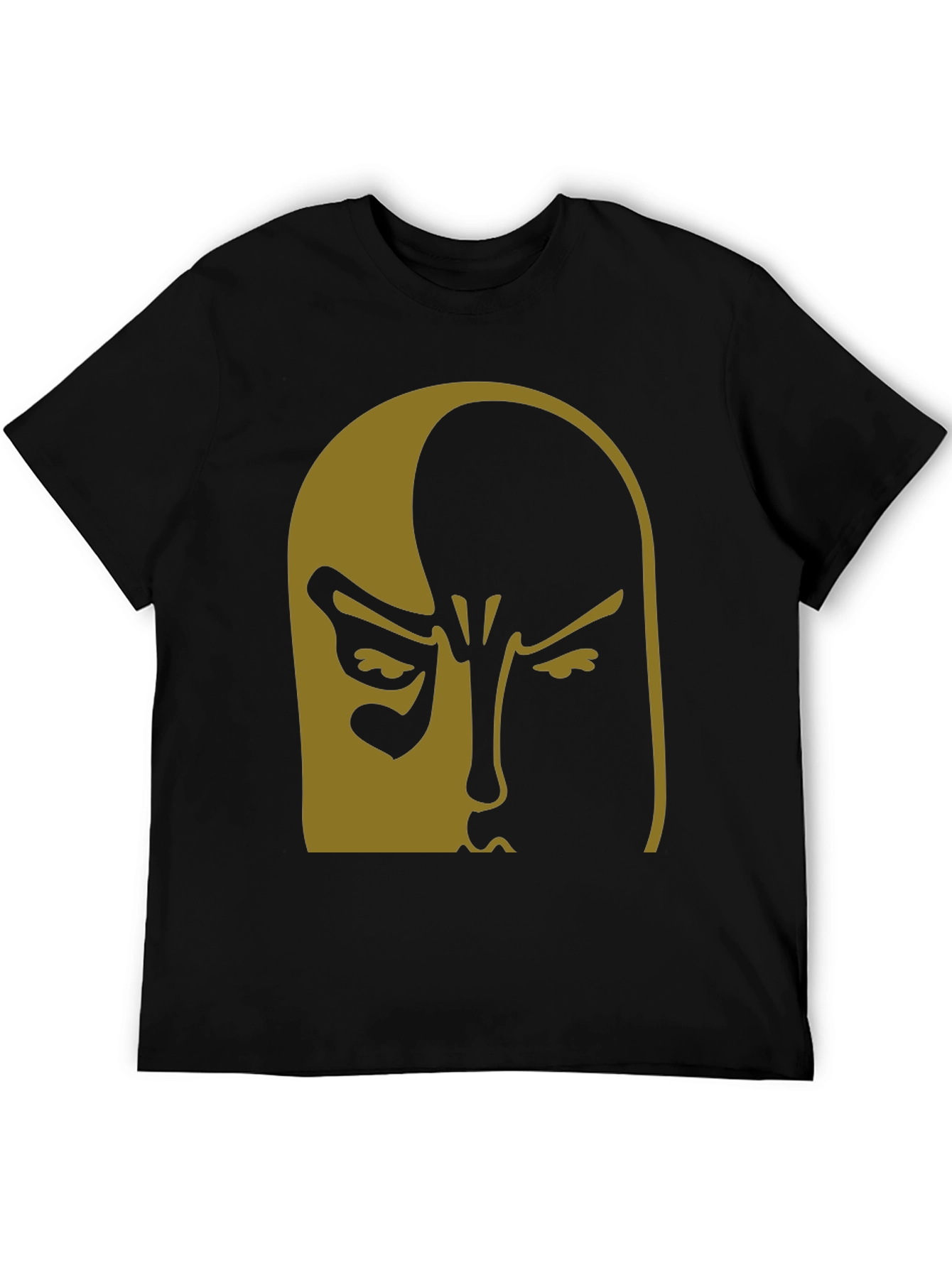 Black Mystery Face Graphic Tee view 5
