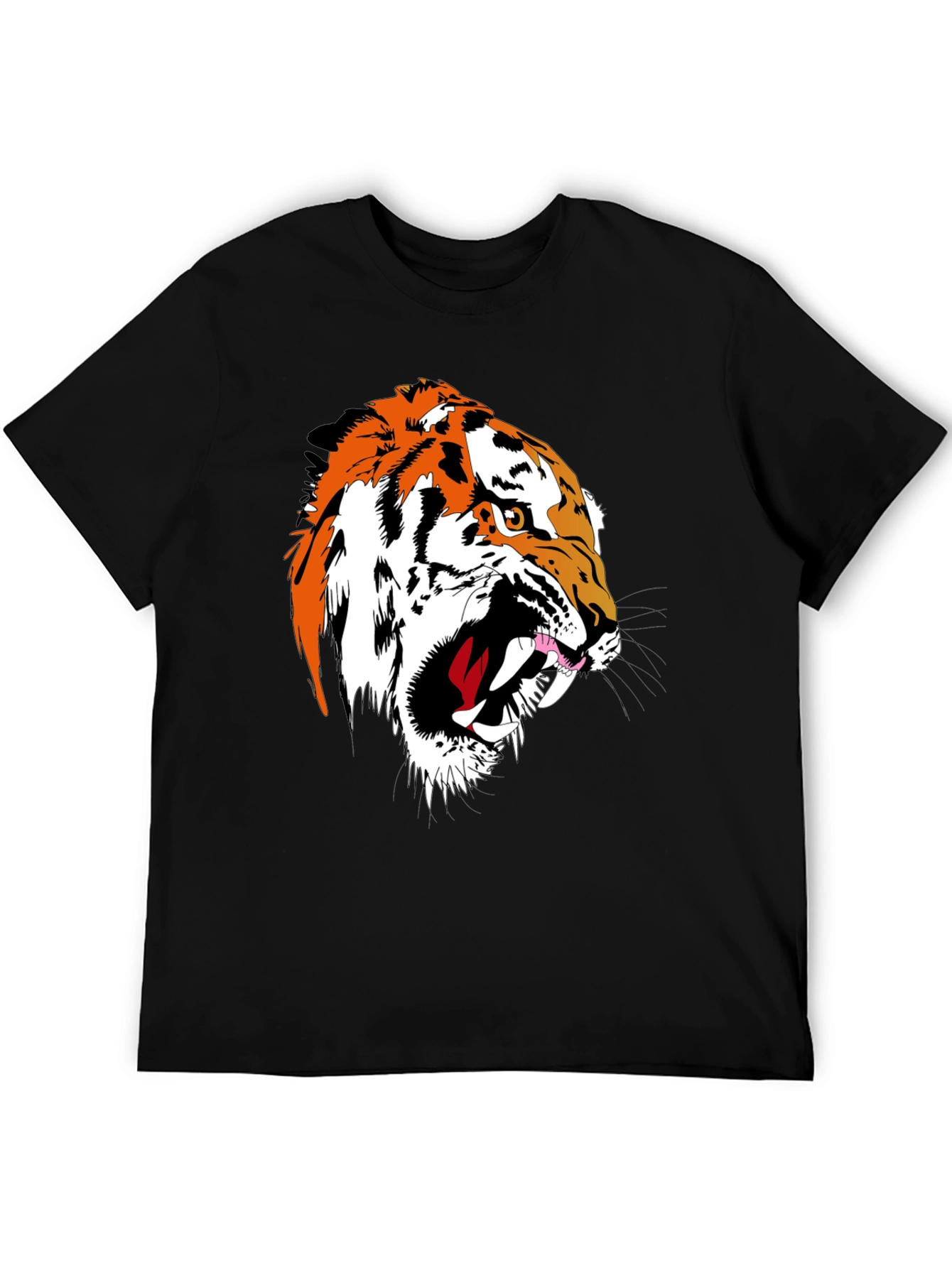 Black Tiger Graphic Tee - Fierce Black T-Shirt view 5