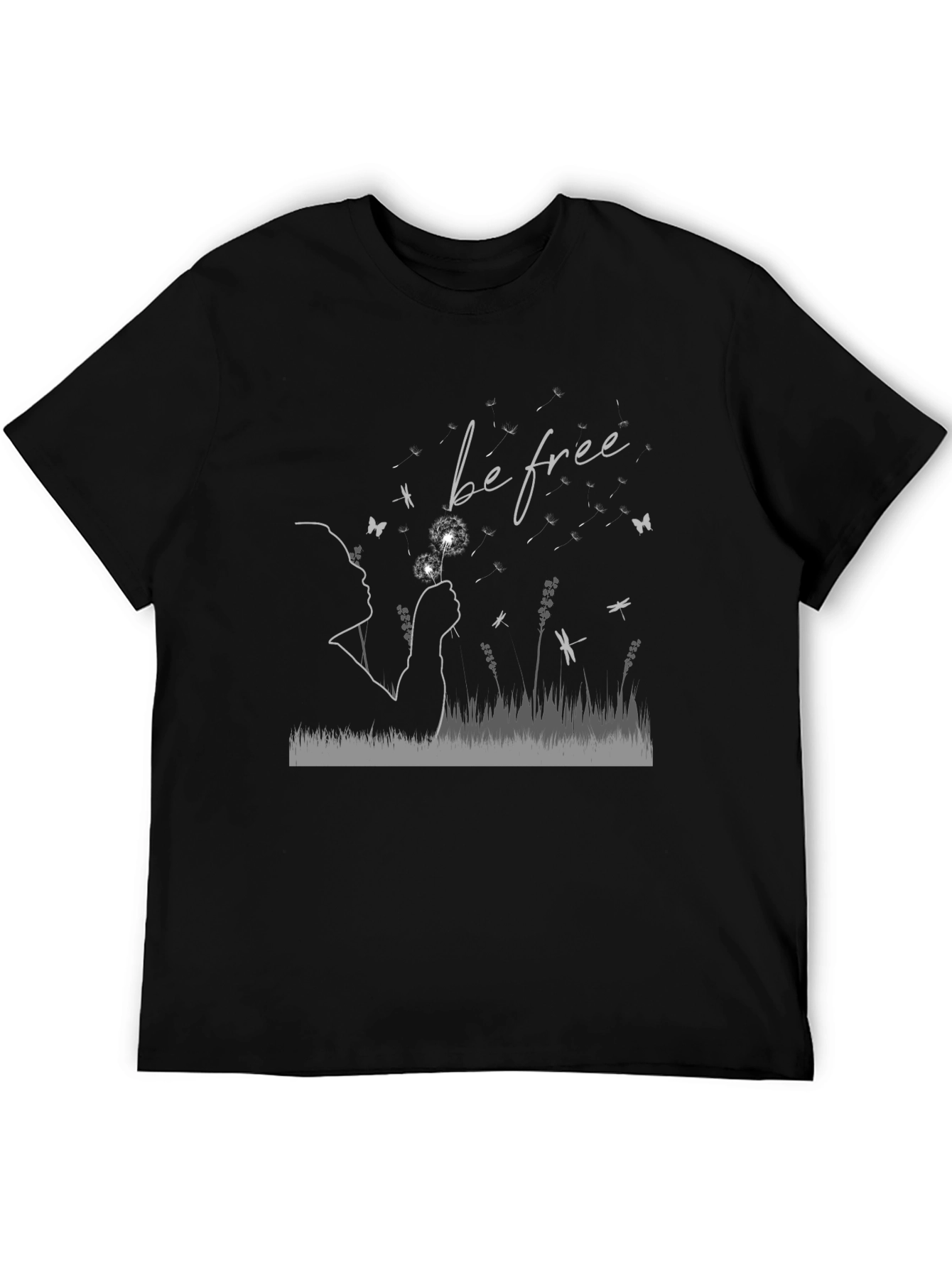 Black Be Free Graphic T-Shirt - Soft Cotton Blend view 5