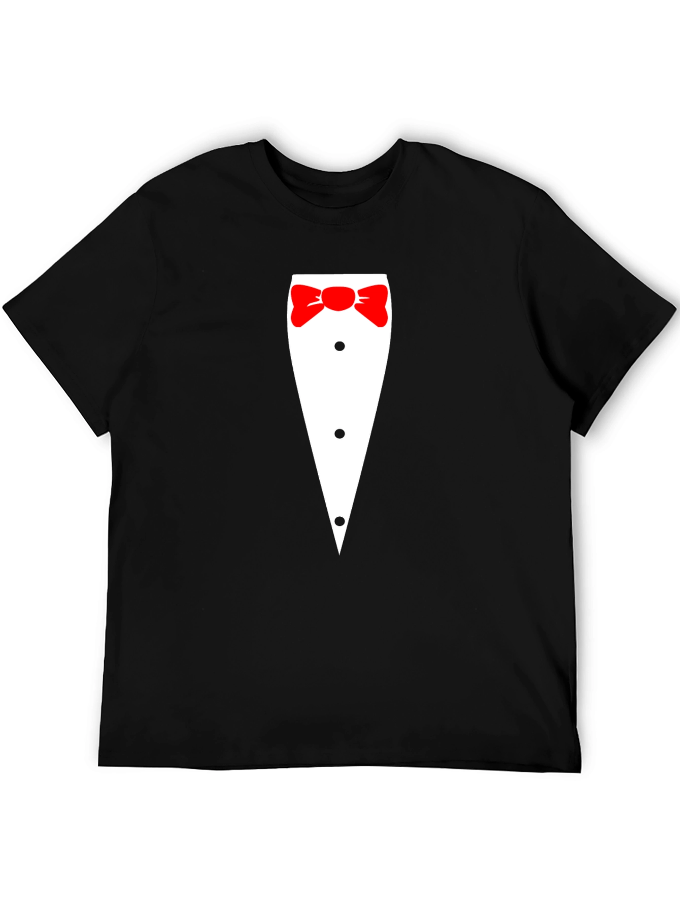 Black Tuxedo Graphic Tee - Novelty Formal Wear T-Shirt view 5