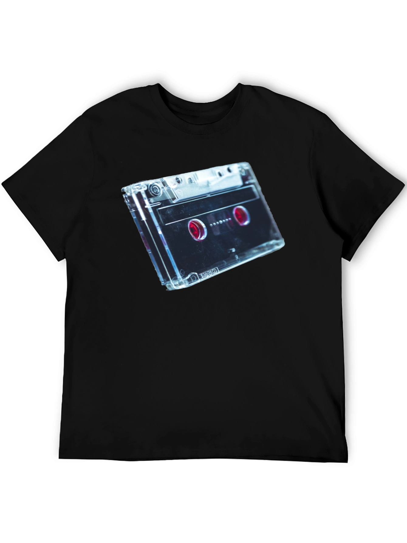 Black Retro Cassette Tape Graphic Tee - Black view 5