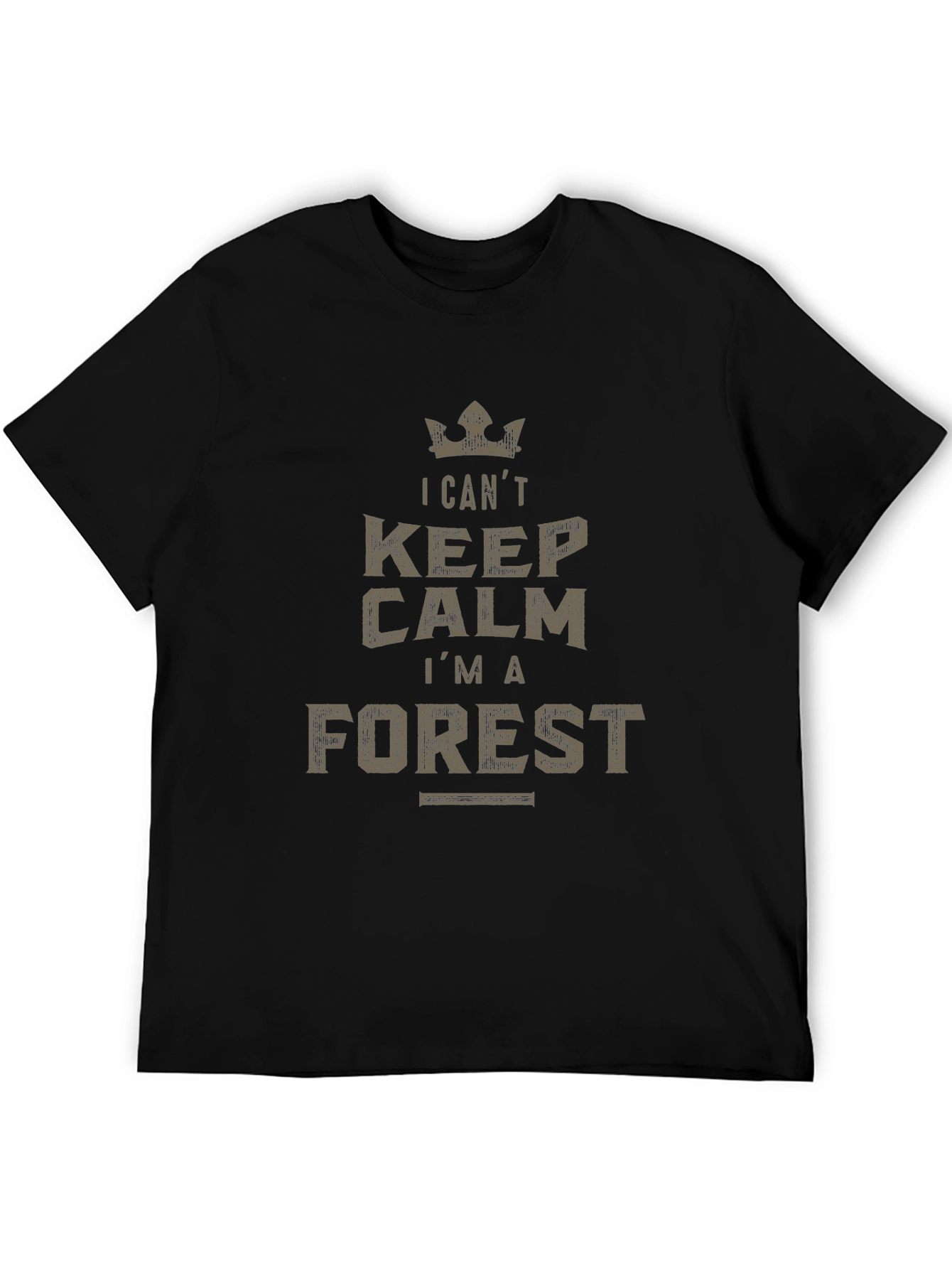 Black Keep Calm Forest Graphic Tee - Black view 5