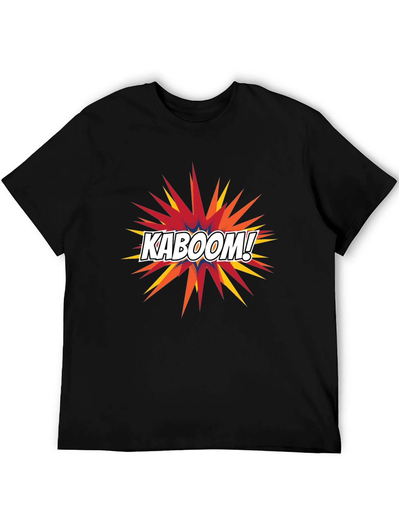 Black Kaboom Graphic Tee - Black Cotton Comfort Fit view 5
