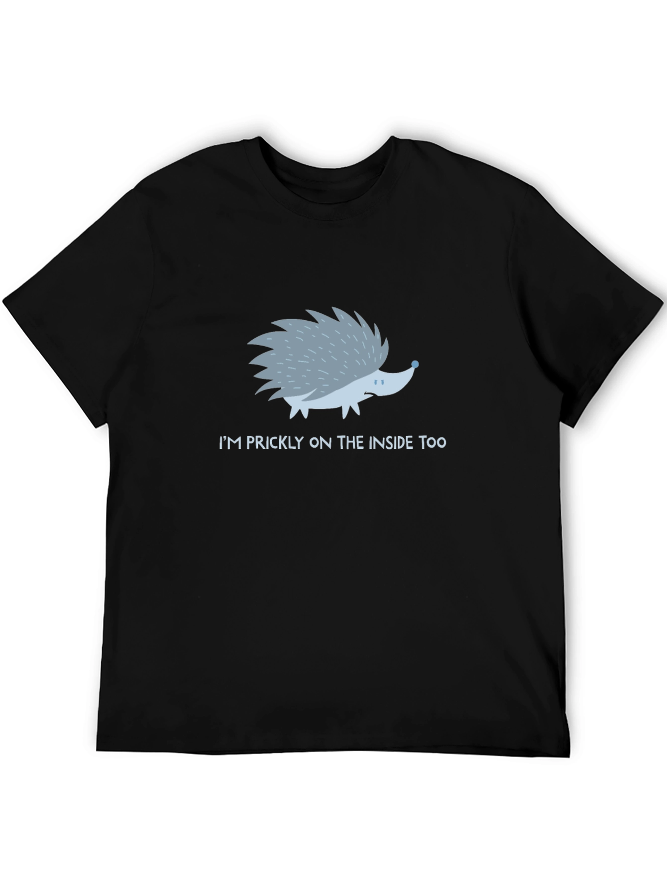 Black Prickly Inside Hedgehog T-Shirt - Men's Black Tee view 5