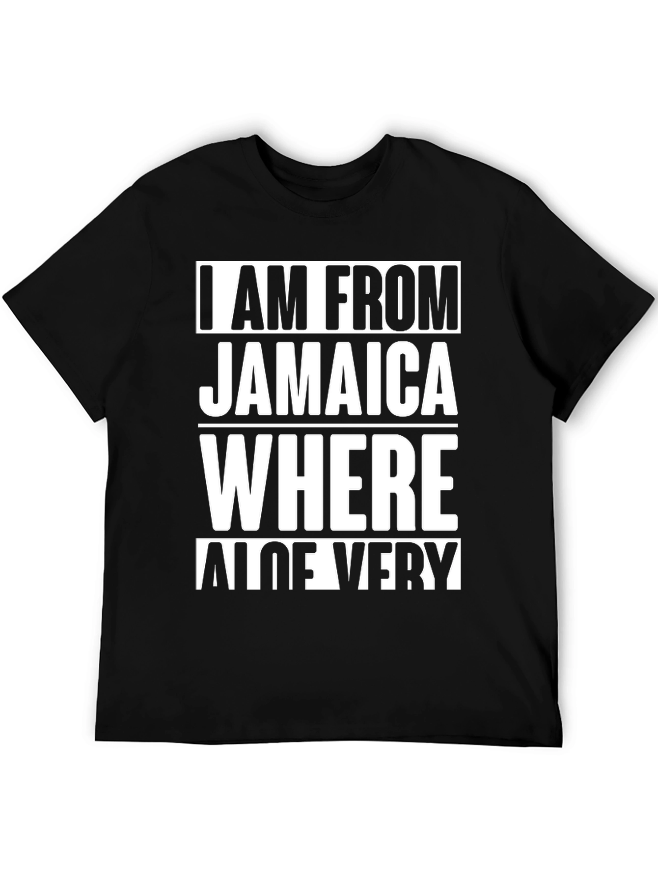 Black Jamaica Aloe Very Funny Novelty T-Shirt view 5
