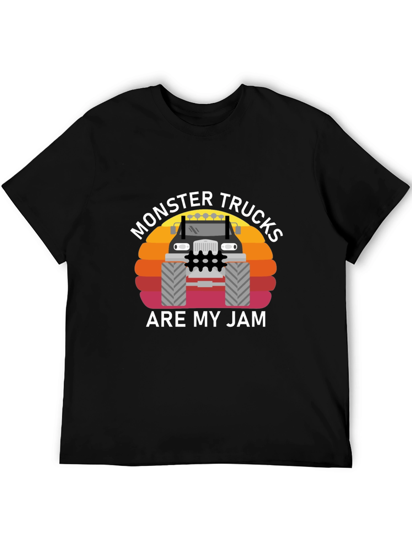 Black Monster Truck Jam Graphic Tee - Black Cotton T-Shirt view 5