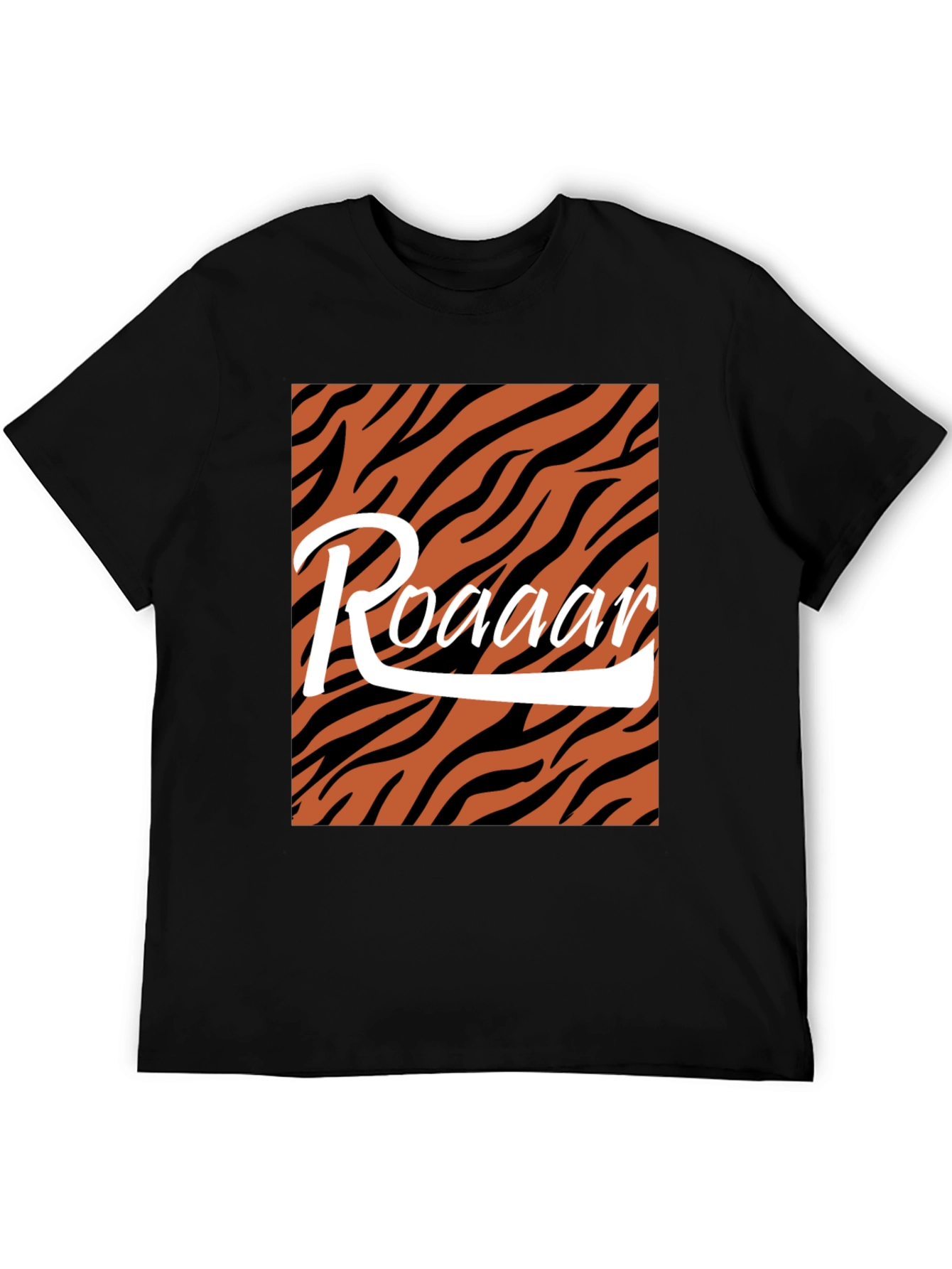 Black Roaar Tiger Stripe Graphic Tee view 5