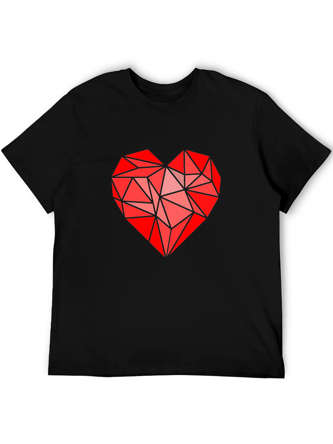 Geometric Heart Graphic Tee - Modern Love Statement Shirt - 5