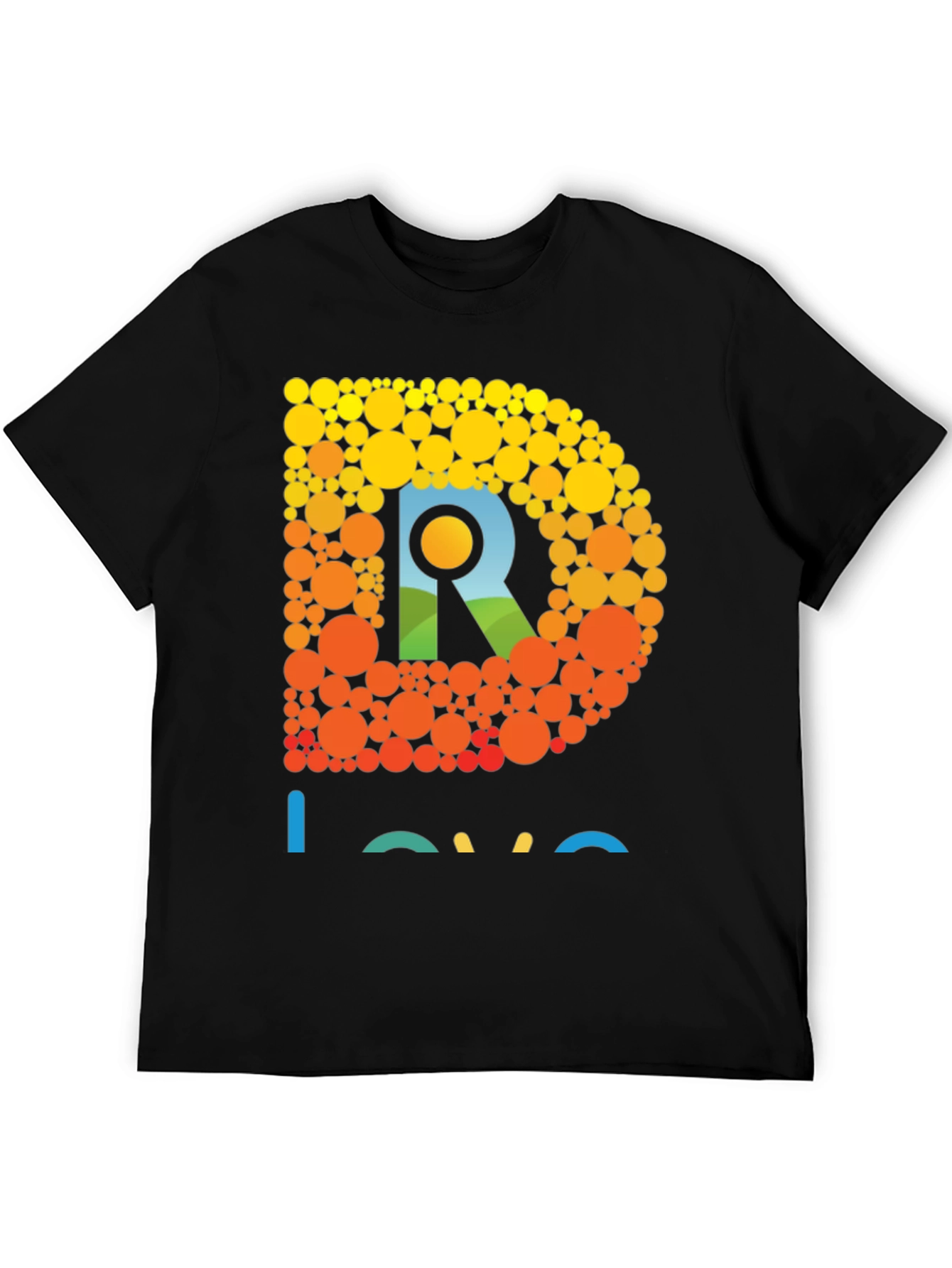 Black D Love Graphic T-Shirt - Stylish Comfort view 5