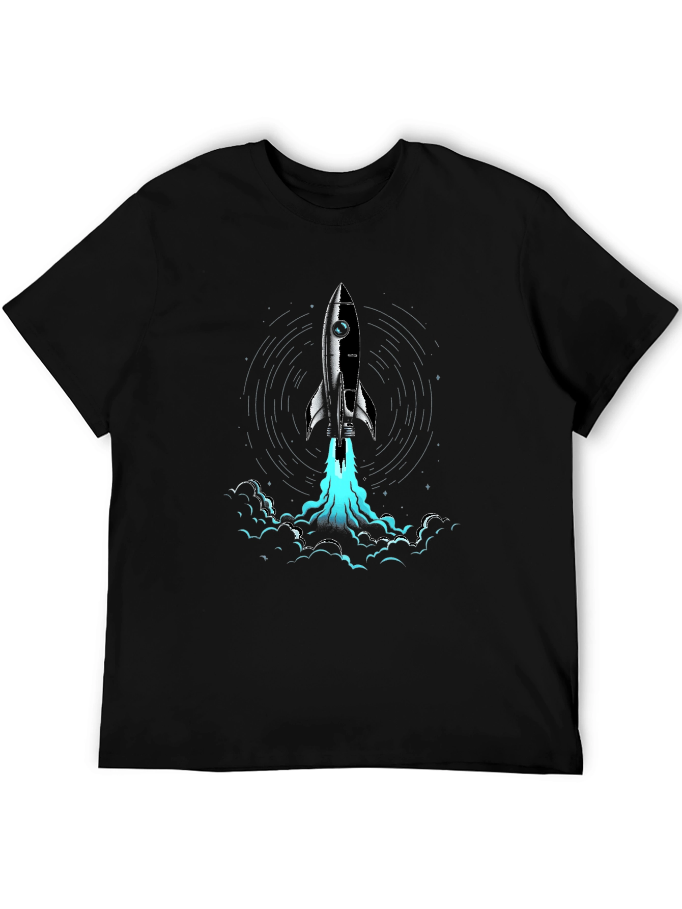 Black Rocket Launch Graphic Tee - Soft Cotton Blend view 5