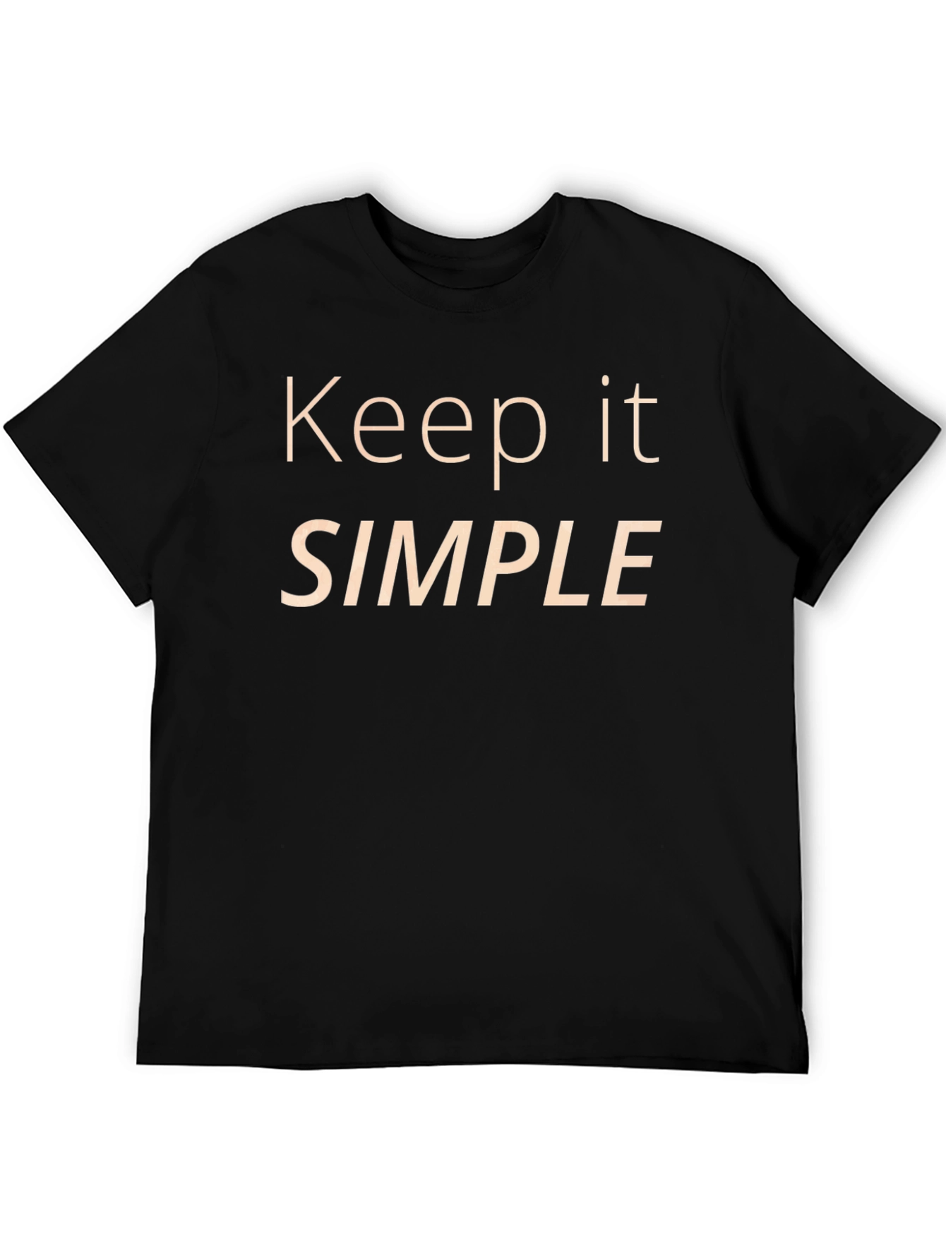 Black Keep It Simple Black Graphic Tee view 5