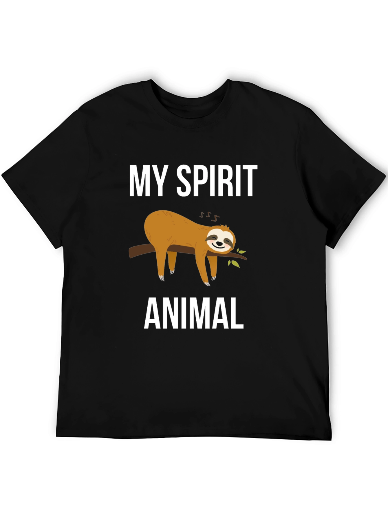 Black My Spirit Animal Sloth Graphic Tee view 5