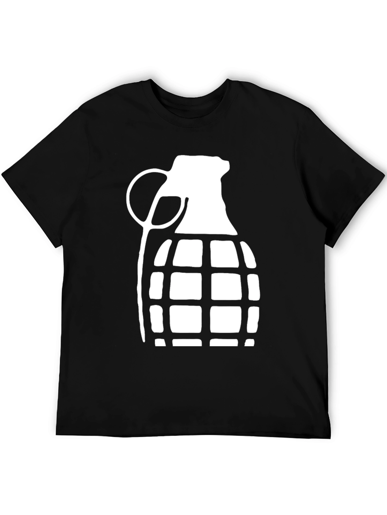 Black Grenade Graphic T-Shirt - Cool Casual Tee view 5