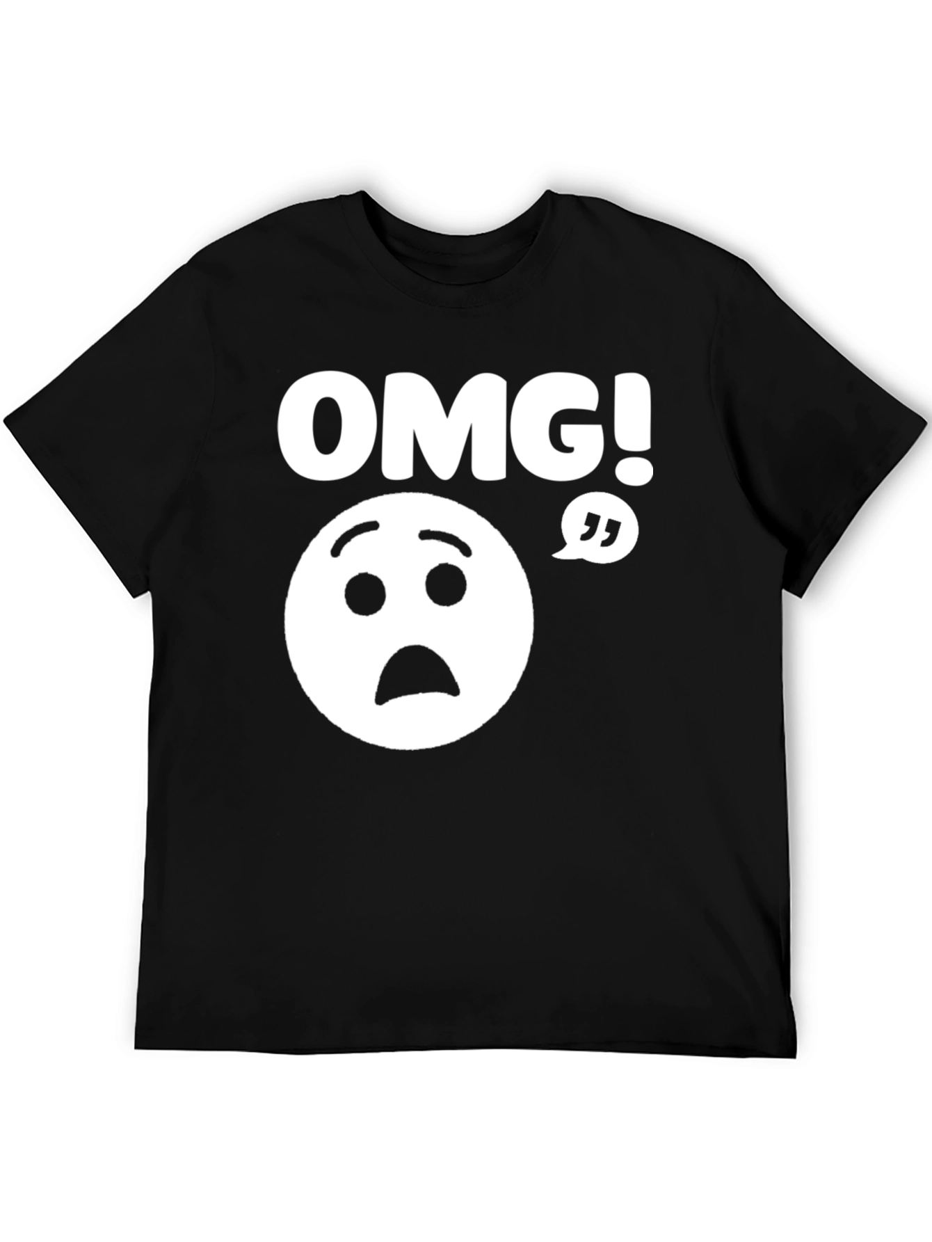 Black OMG! Graphic T-Shirt - Funny Unisex Tee view 5