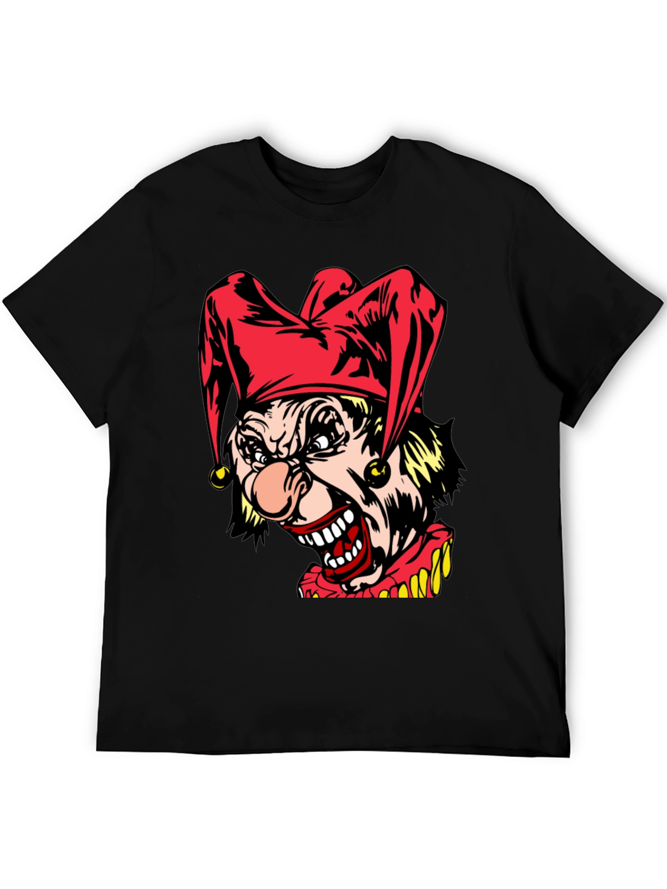 Black Creepy Clown T-Shirt - Horror Jester Graphic Tee view 5