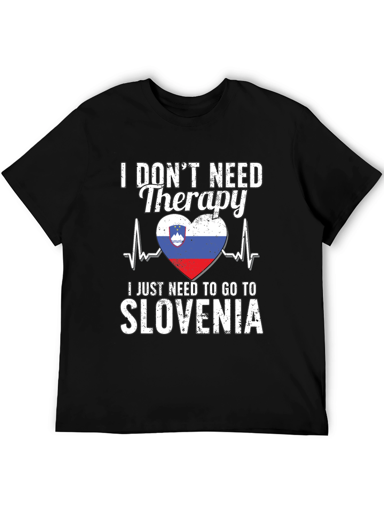 Black Slovenia Therapy T-Shirt view 5