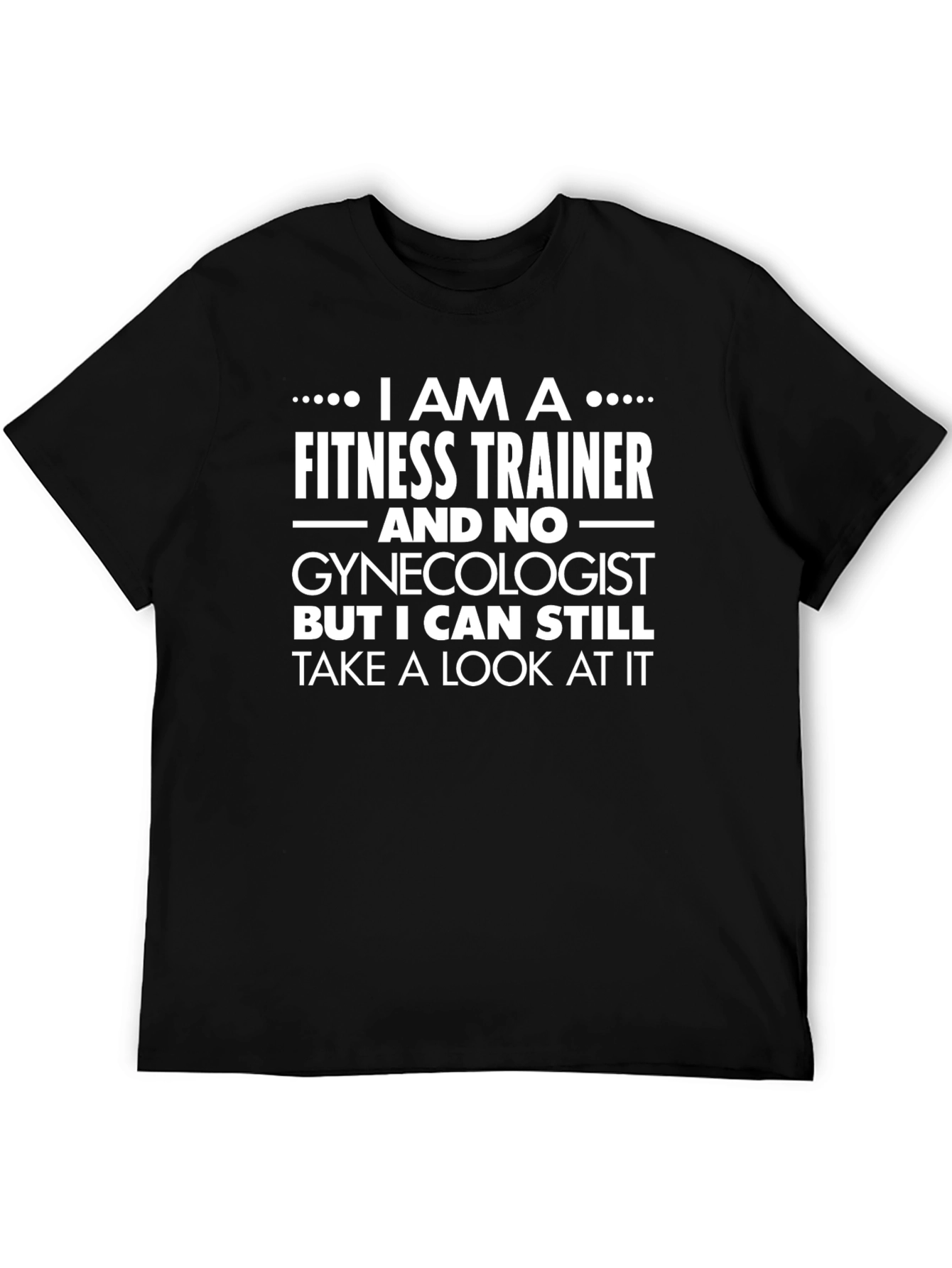 Black Fitness Trainer Novelty T-Shirt view 5