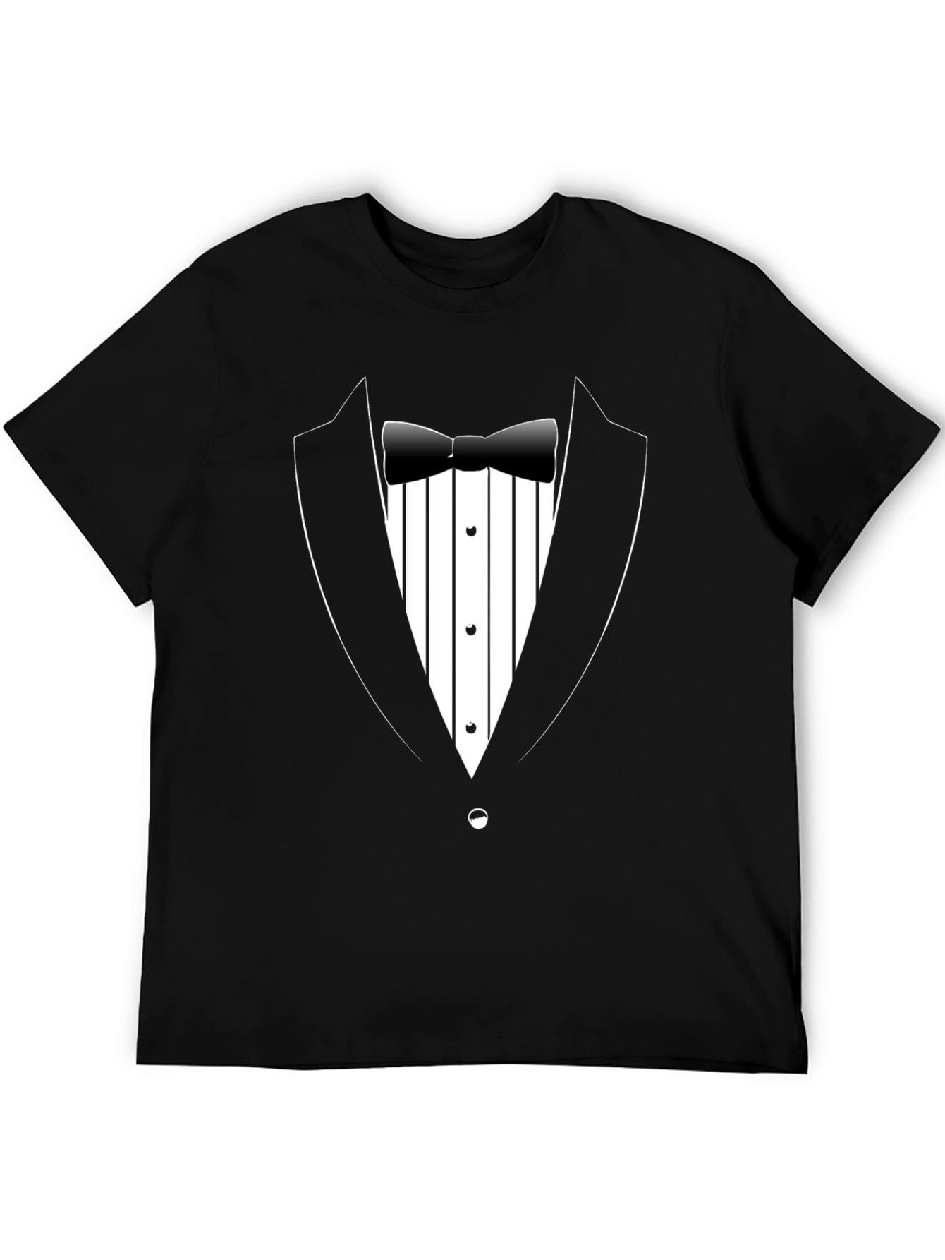 Black Tuxedo T-Shirt - Novelty Graphic Tee view 5