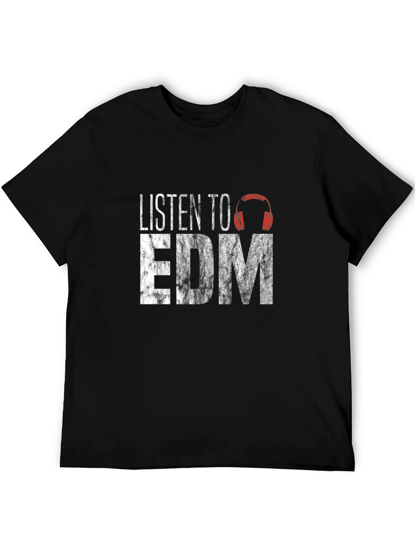 Black Listen to EDM Graphic Tee view 5