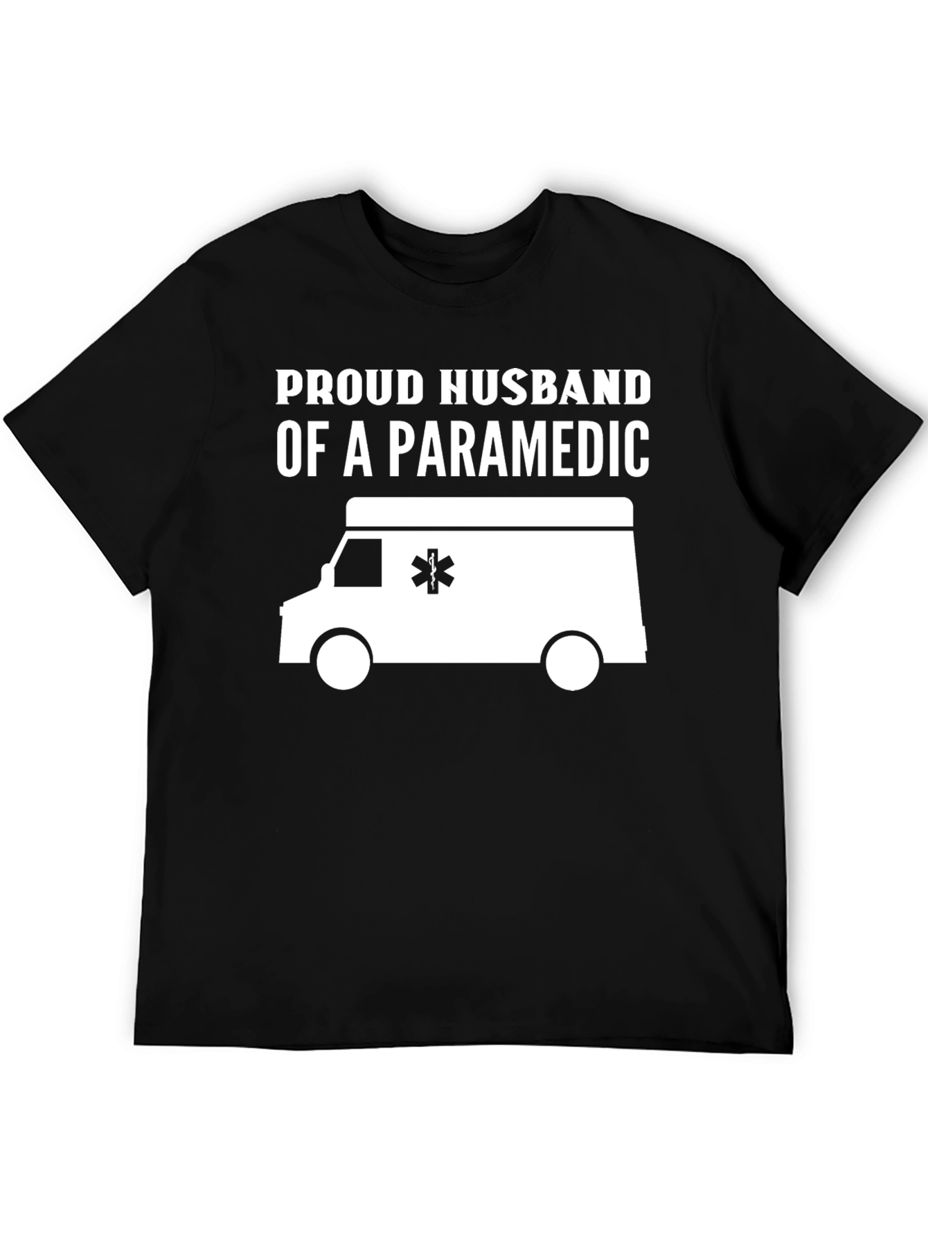 Black Proud Husband of a Paramedic T-Shirt view 5