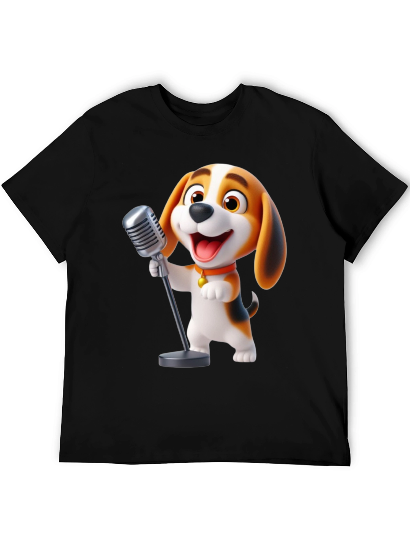 Black Dog Singing T-Shirt view 5