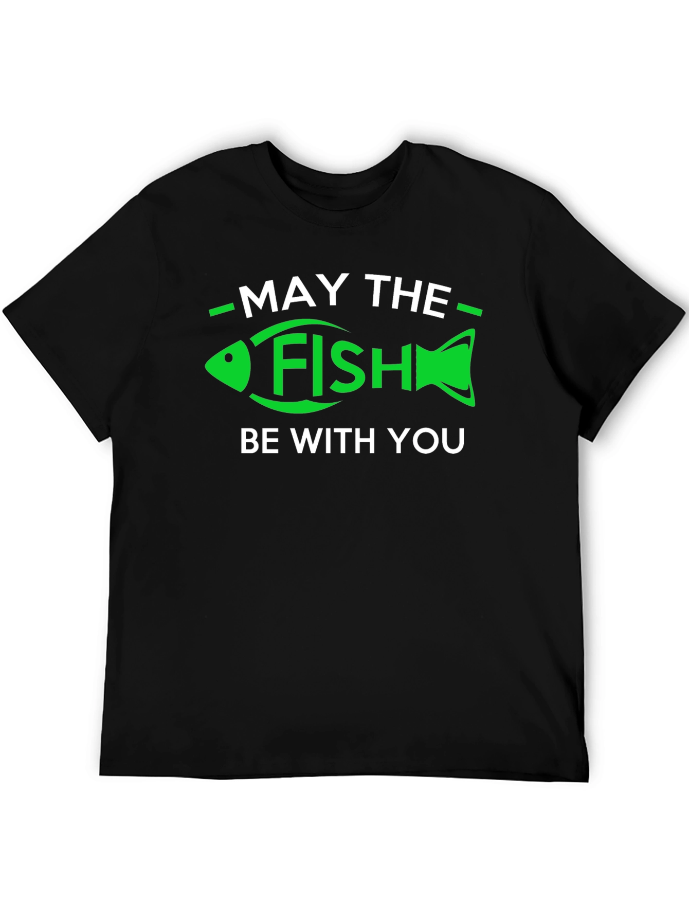 Black May the Fish Be With You T-Shirt view 5