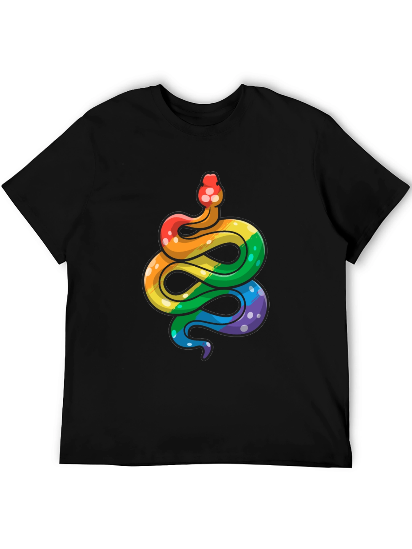 Black Rainbow Snake T-Shirt - Pride Apparel view 5