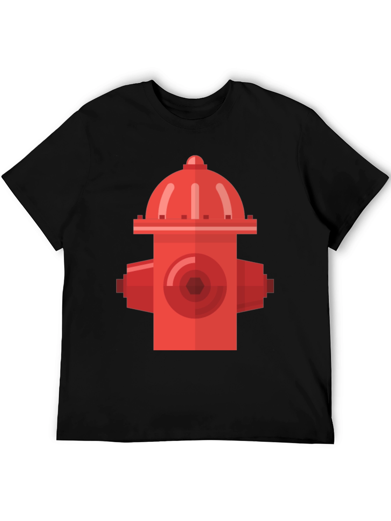 Black Retro Fire Hydrant Black T-Shirt - Urban Style view 5