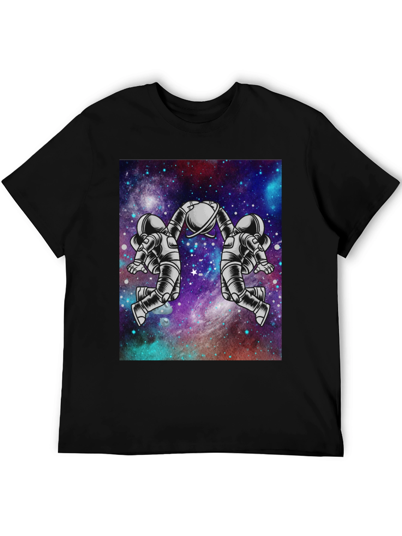 Black Astronaut Galaxy Graphic Tee - Space Design view 5