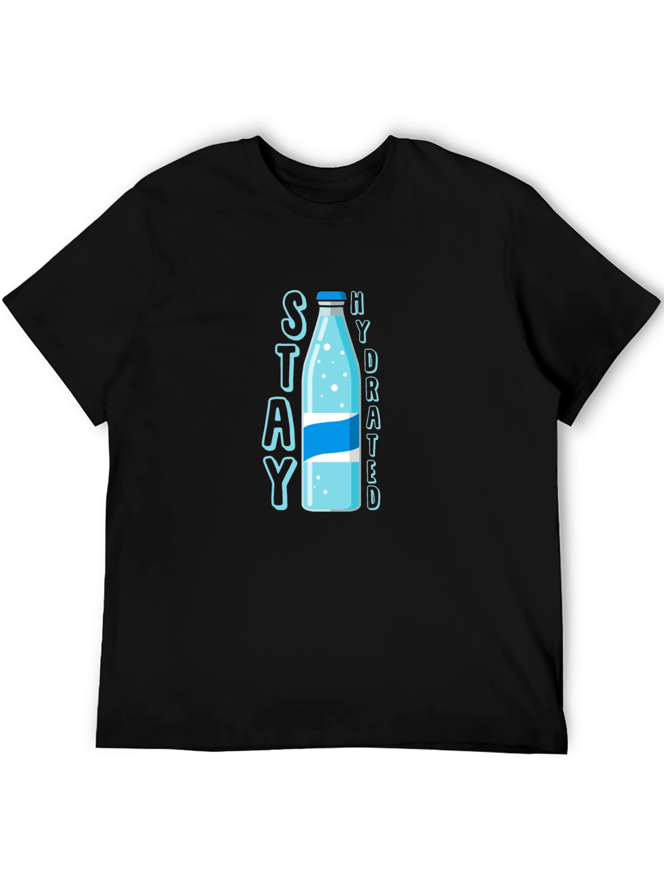 Stay Hydrated T-Shirt: Stylish Water Bottle Design - 5