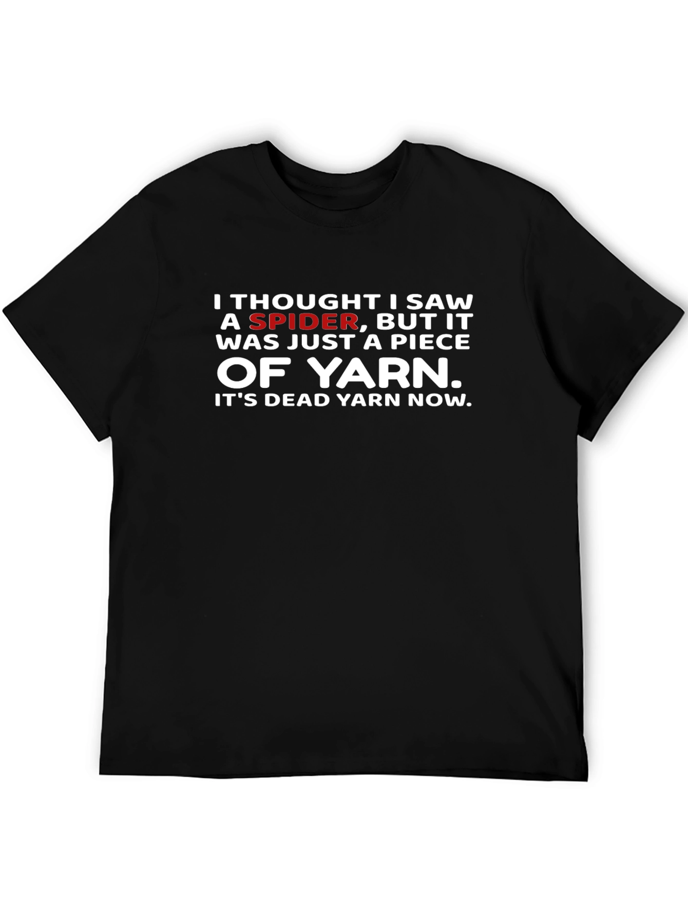 Black Funny Spider Yarn T-Shirt - Dead Yarn Now! view 5
