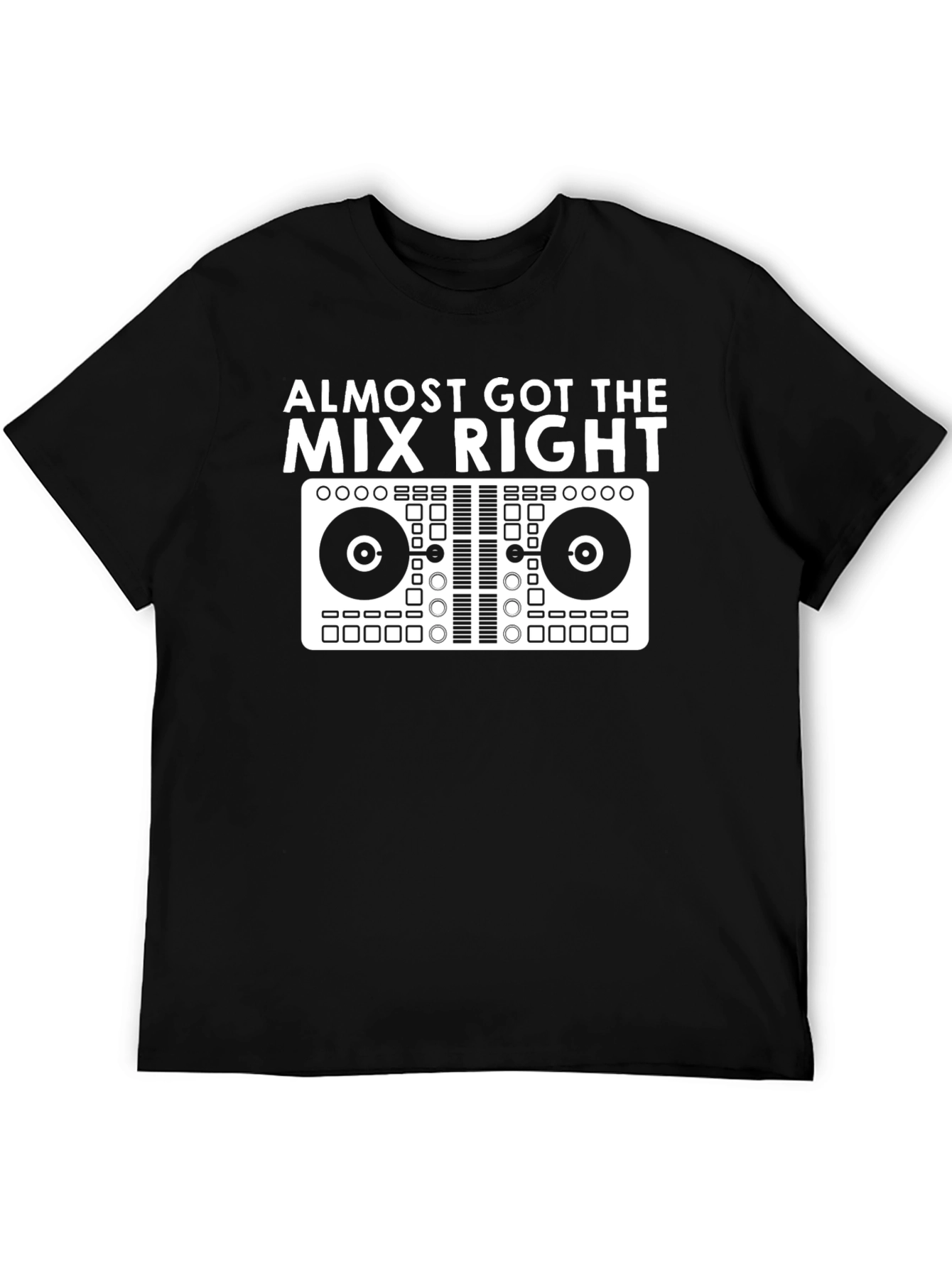 Black Almost Got The Mix Right DJ Graphic Tee - Black view 5