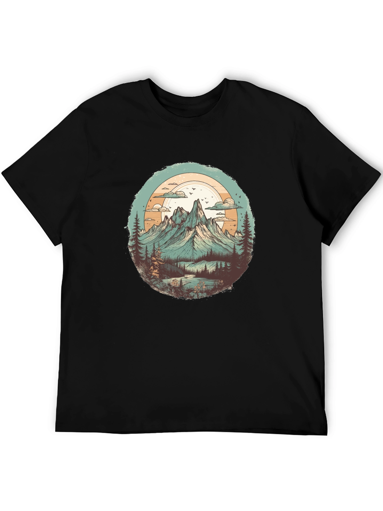 Black Mountain Landscape Graphic Tee view 5