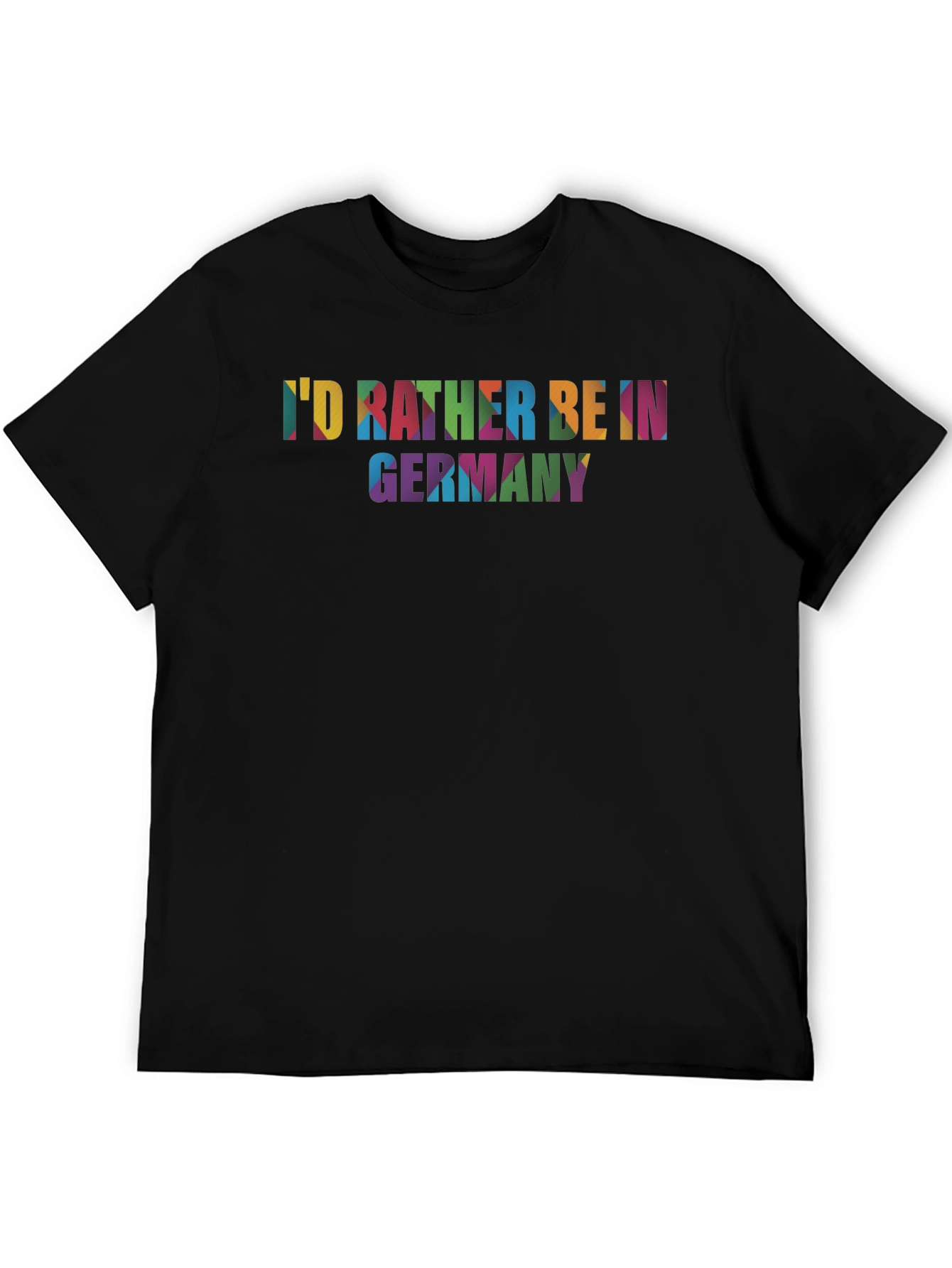 Black Germany Graphic Tee - I'd Rather Be In Germany T-Shirt view 5