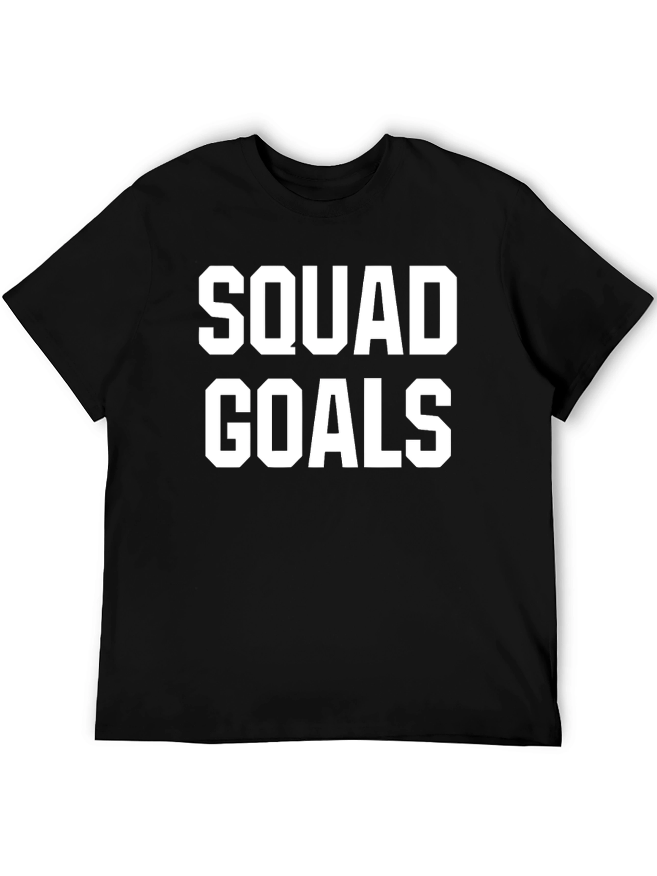 Black Squad Goals T-Shirt - Black Cotton Tee view 5