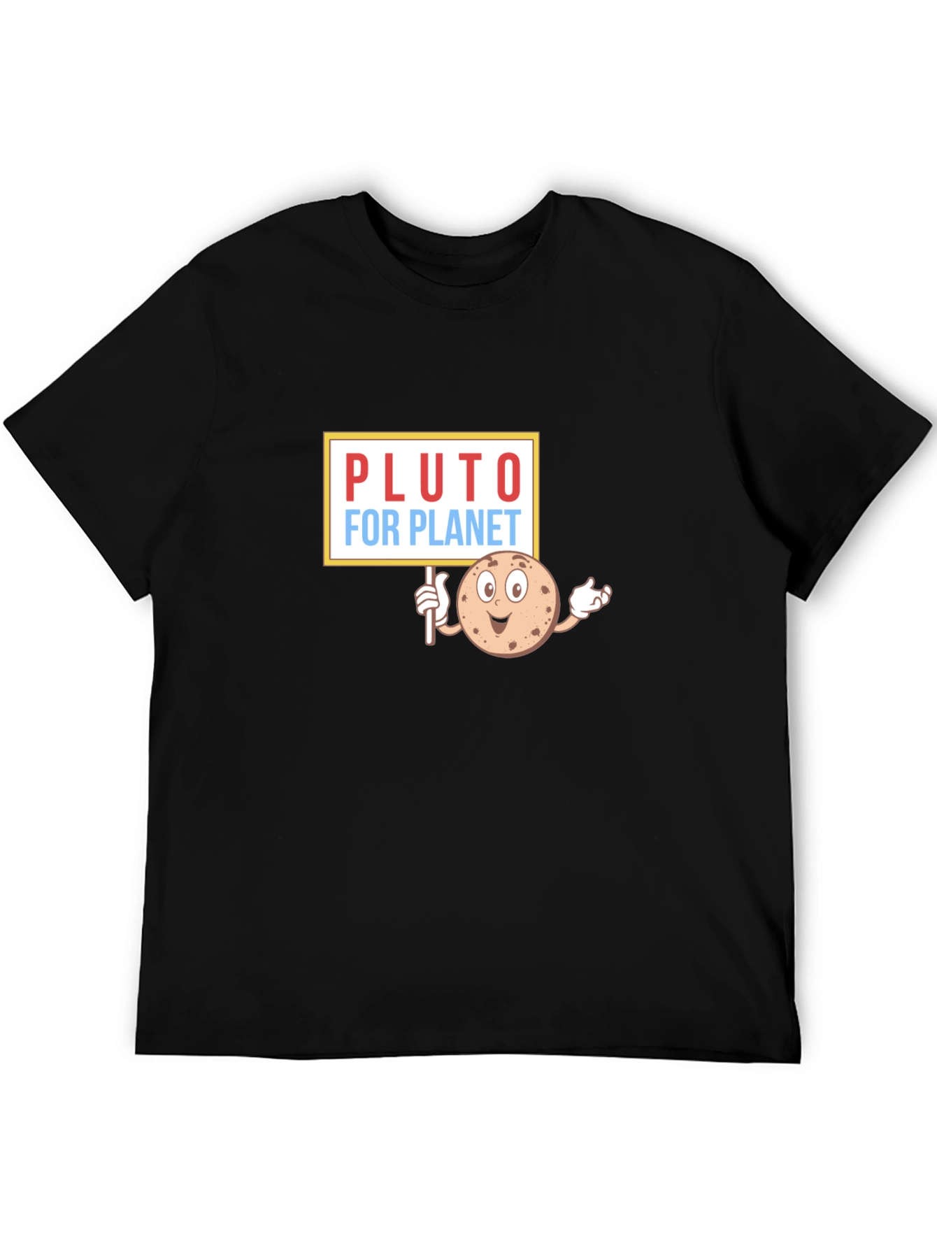 Black Pluto for Planet Graphic T-Shirt view 5
