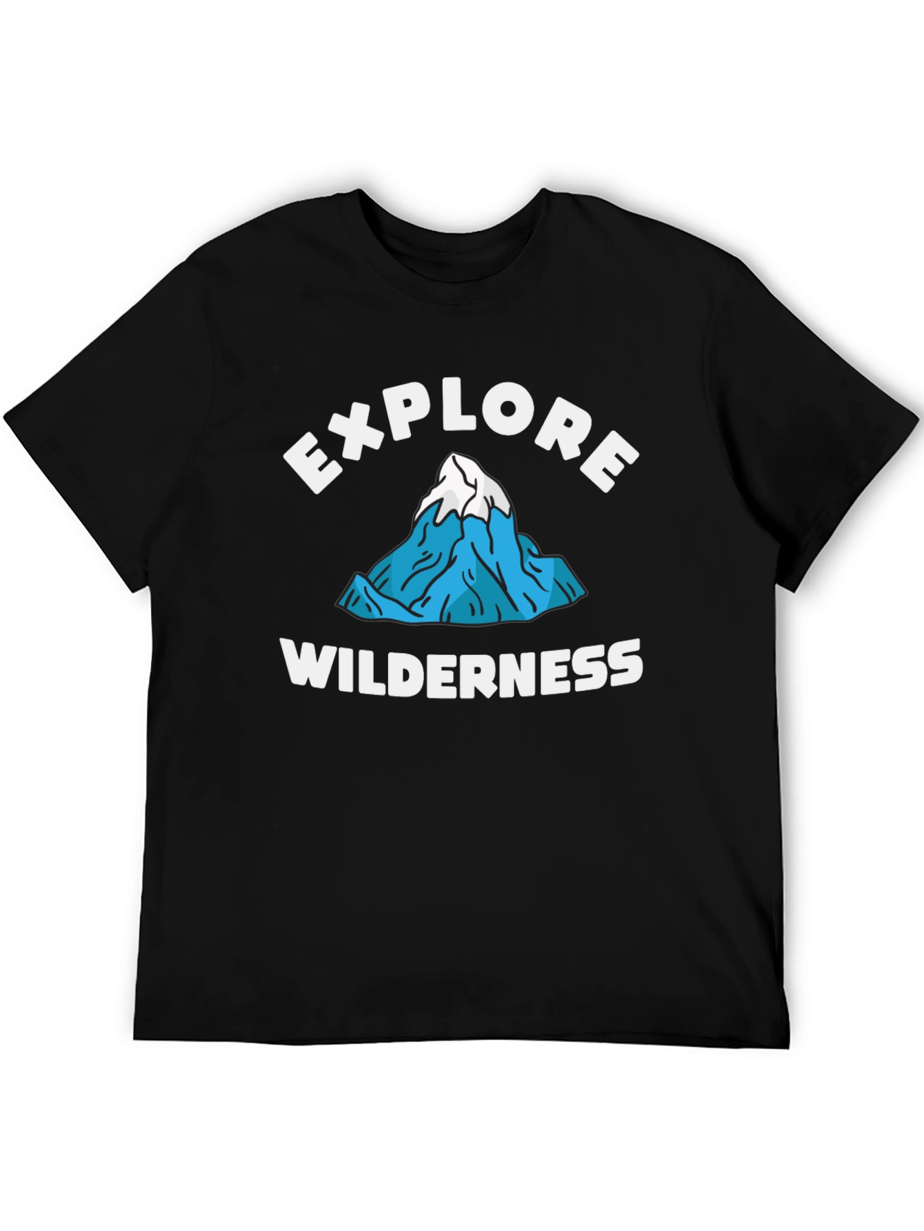 Black Explore Wilderness Graphic Tee - Black Cotton T-Shirt view 5