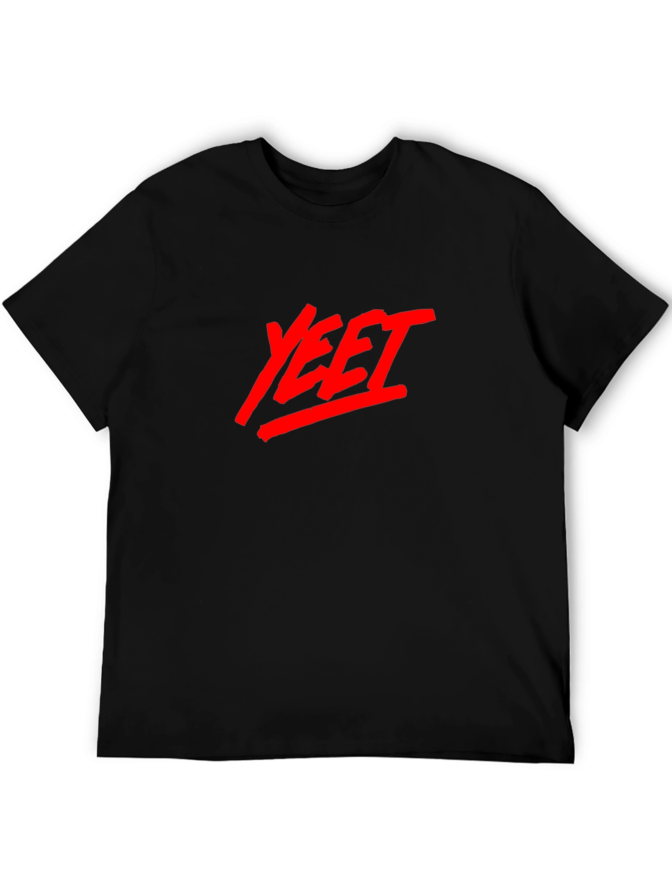 Black YEET Graphic Tee - Black Cotton Casual Shirt view 5
