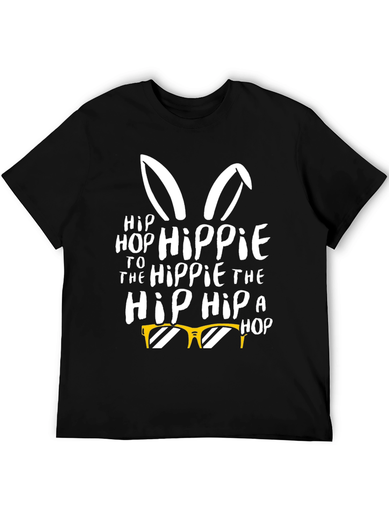 Black Hip Hop Hippie Easter Bunny T-Shirt view 5