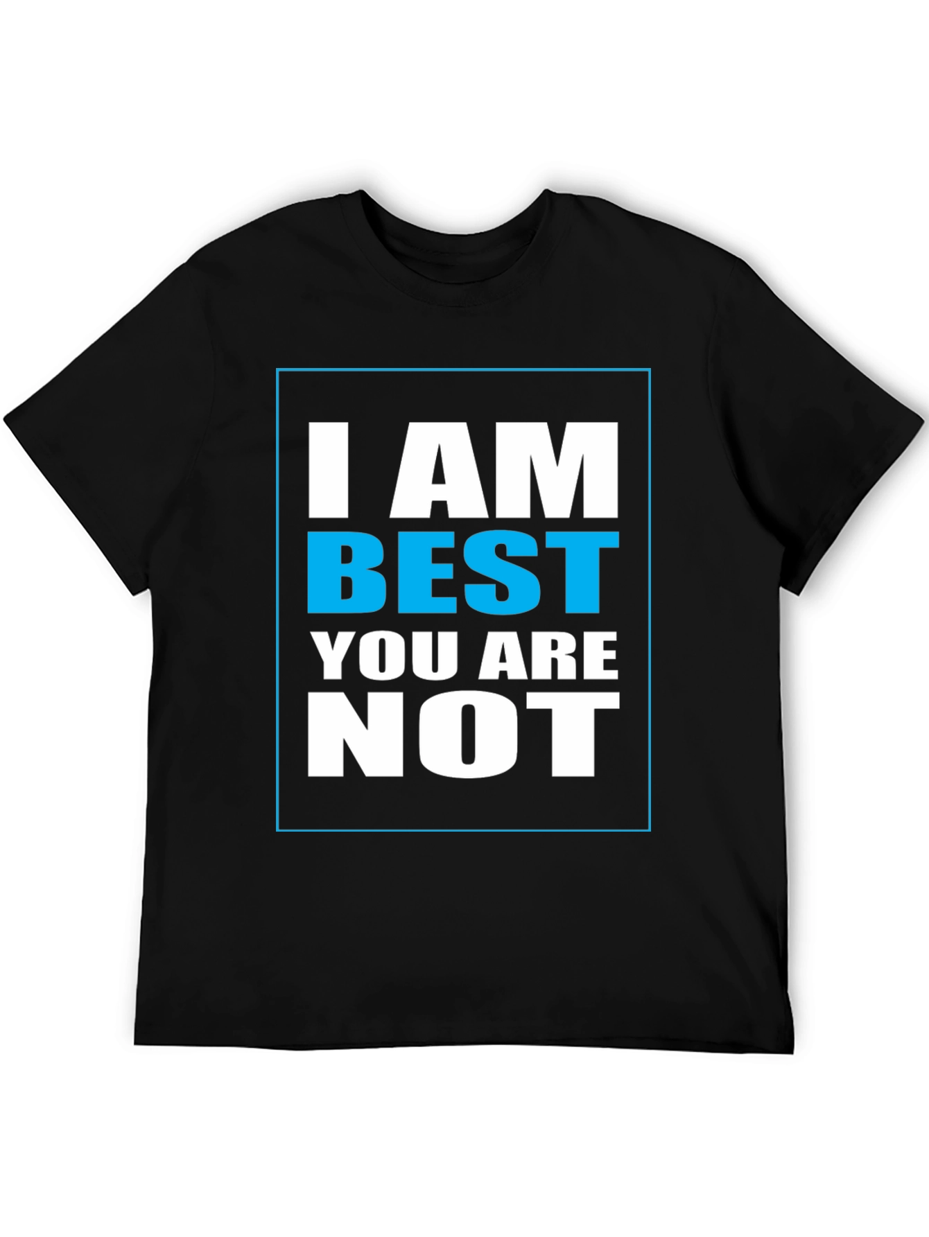 Black I Am Best Graphic Print T-Shirt view 5