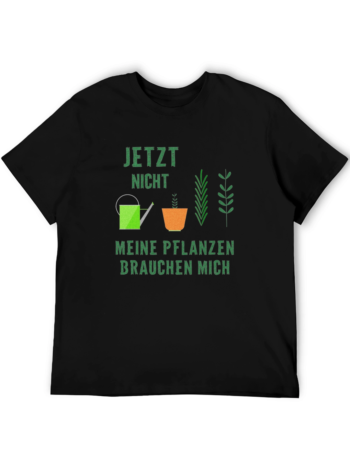 Black Plant Lover Graphic Tee - Jetzt Nicht Meine Pflanzen Brauchen Mich view 5