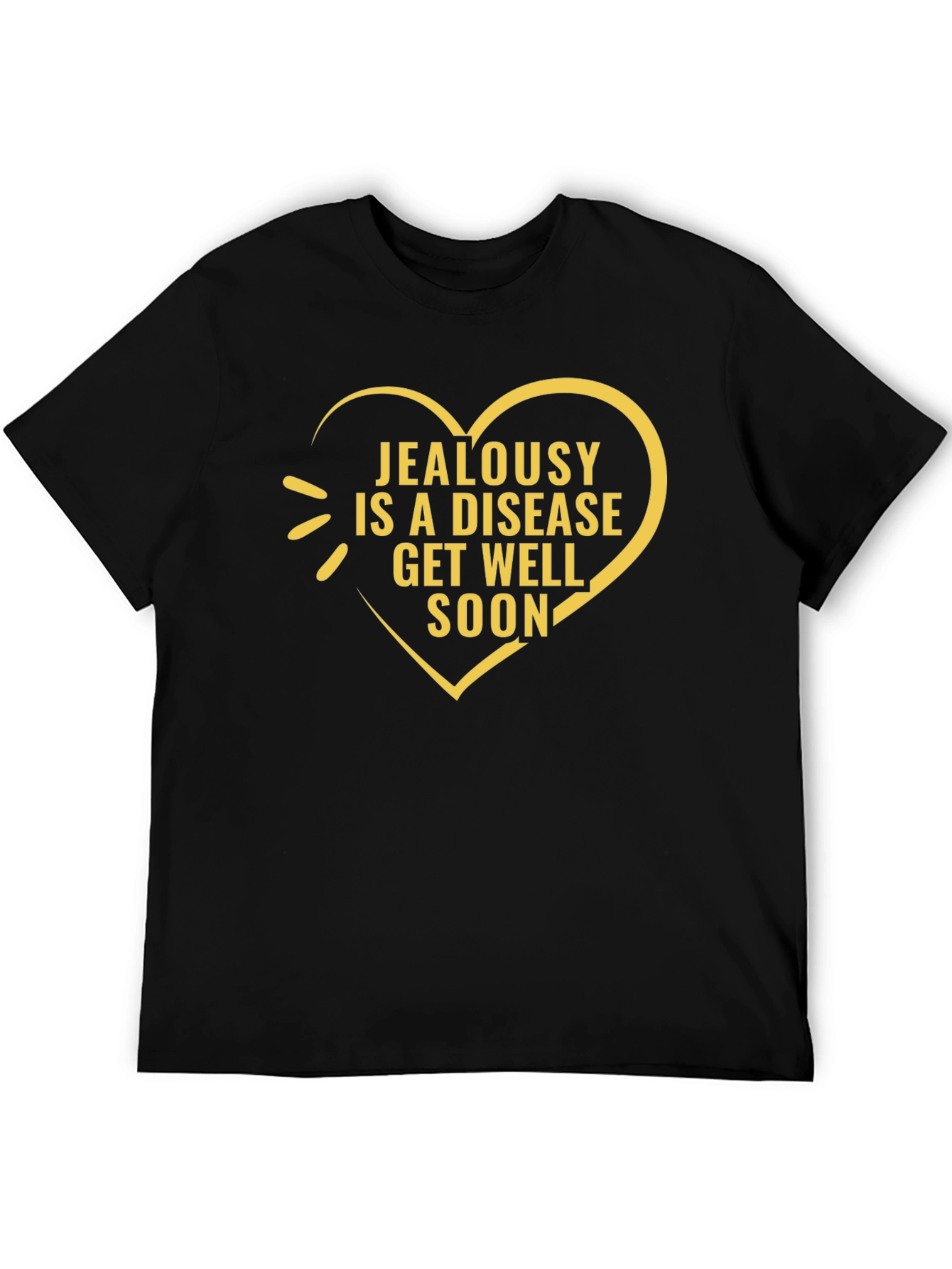 Jealousy Is a Disease Black Graphic T-Shirt - 5