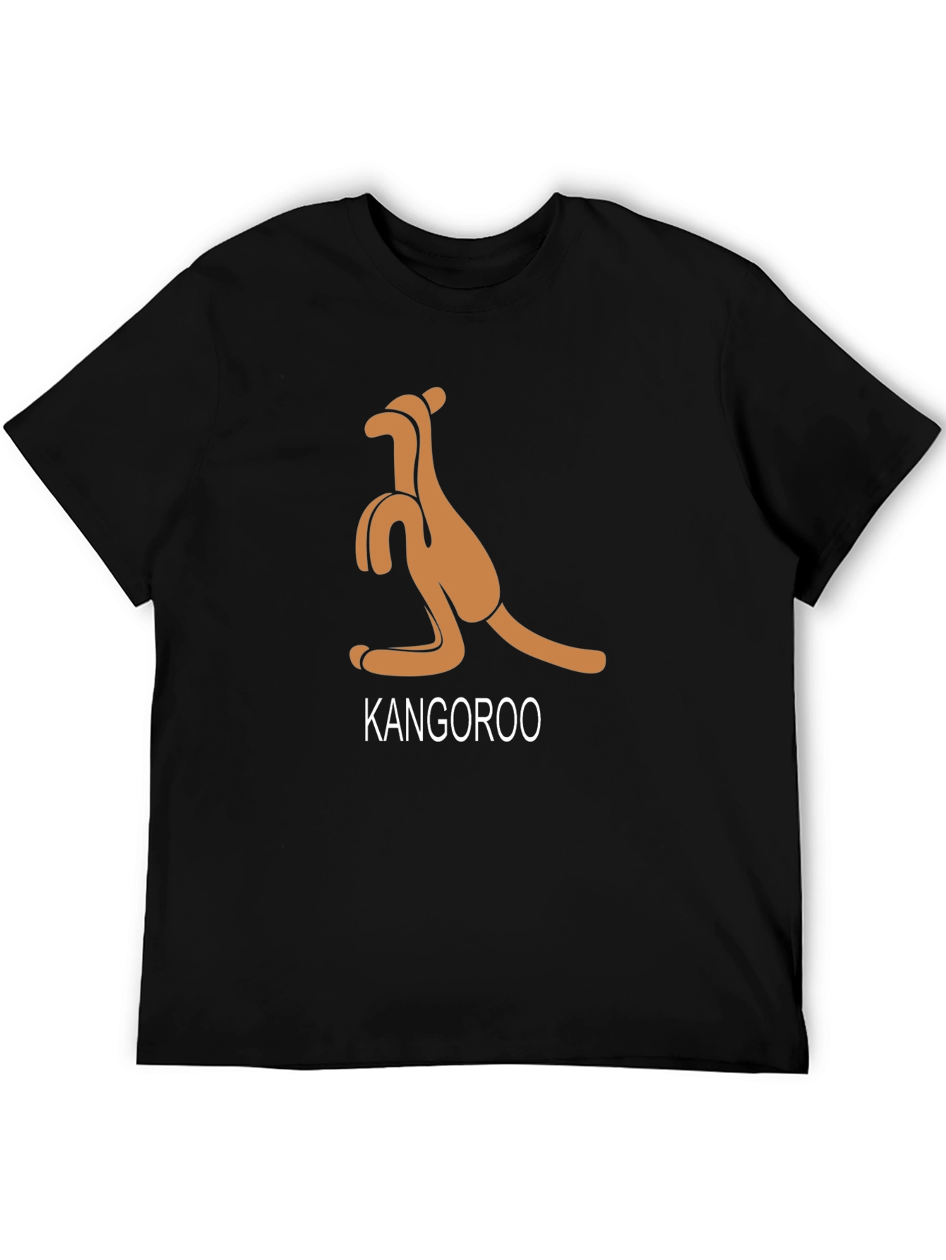 Black Kangaroo Graphic Print T-Shirt - Black view 5