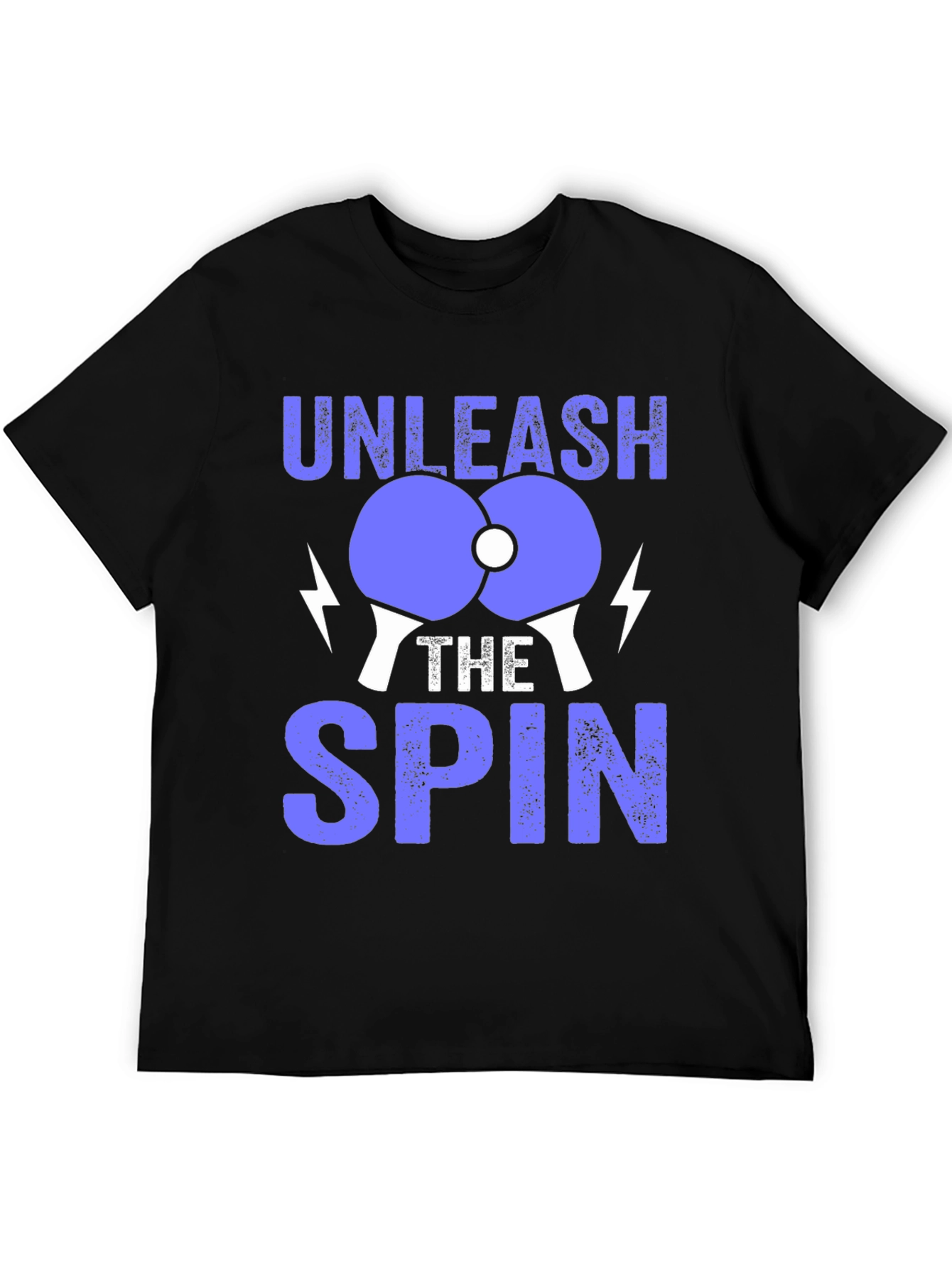 Black Unleash The Spin Table Tennis T-Shirt view 5