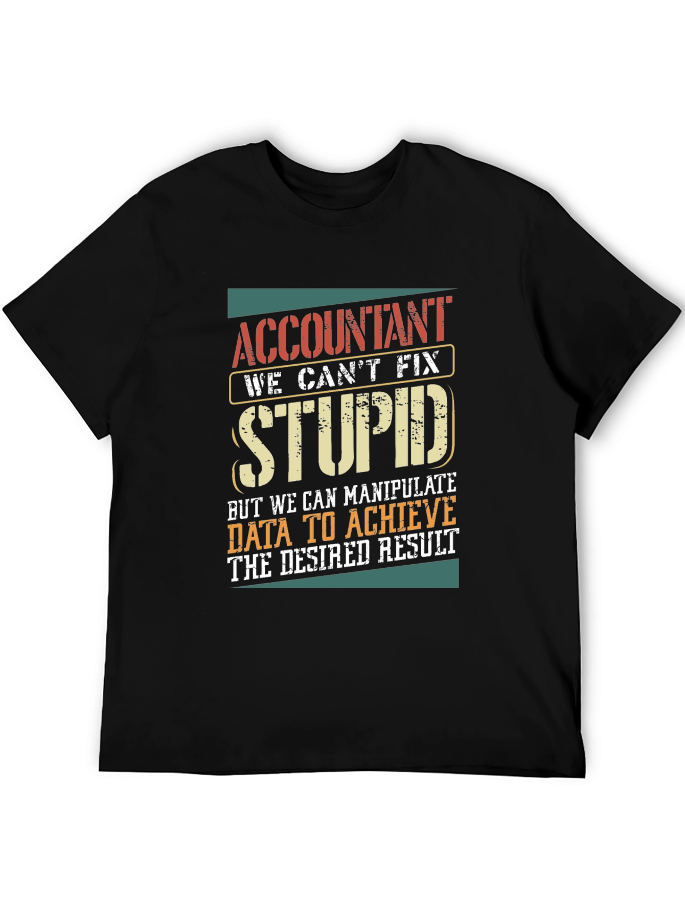 Black Accountant Humor Graphic T-Shirt view 5