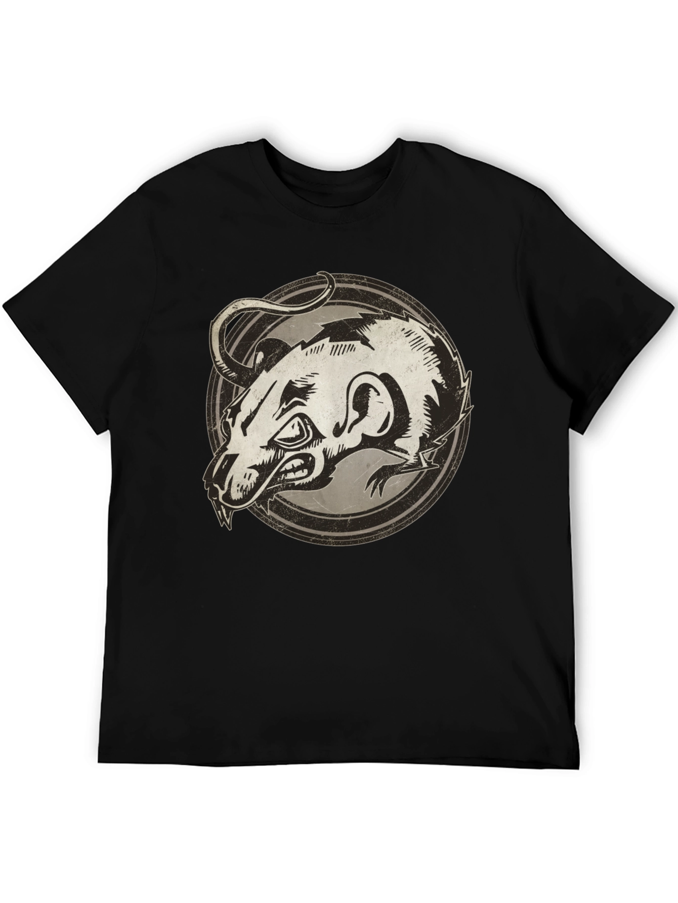 Black Rat Graphic Print Black T-Shirt view 5