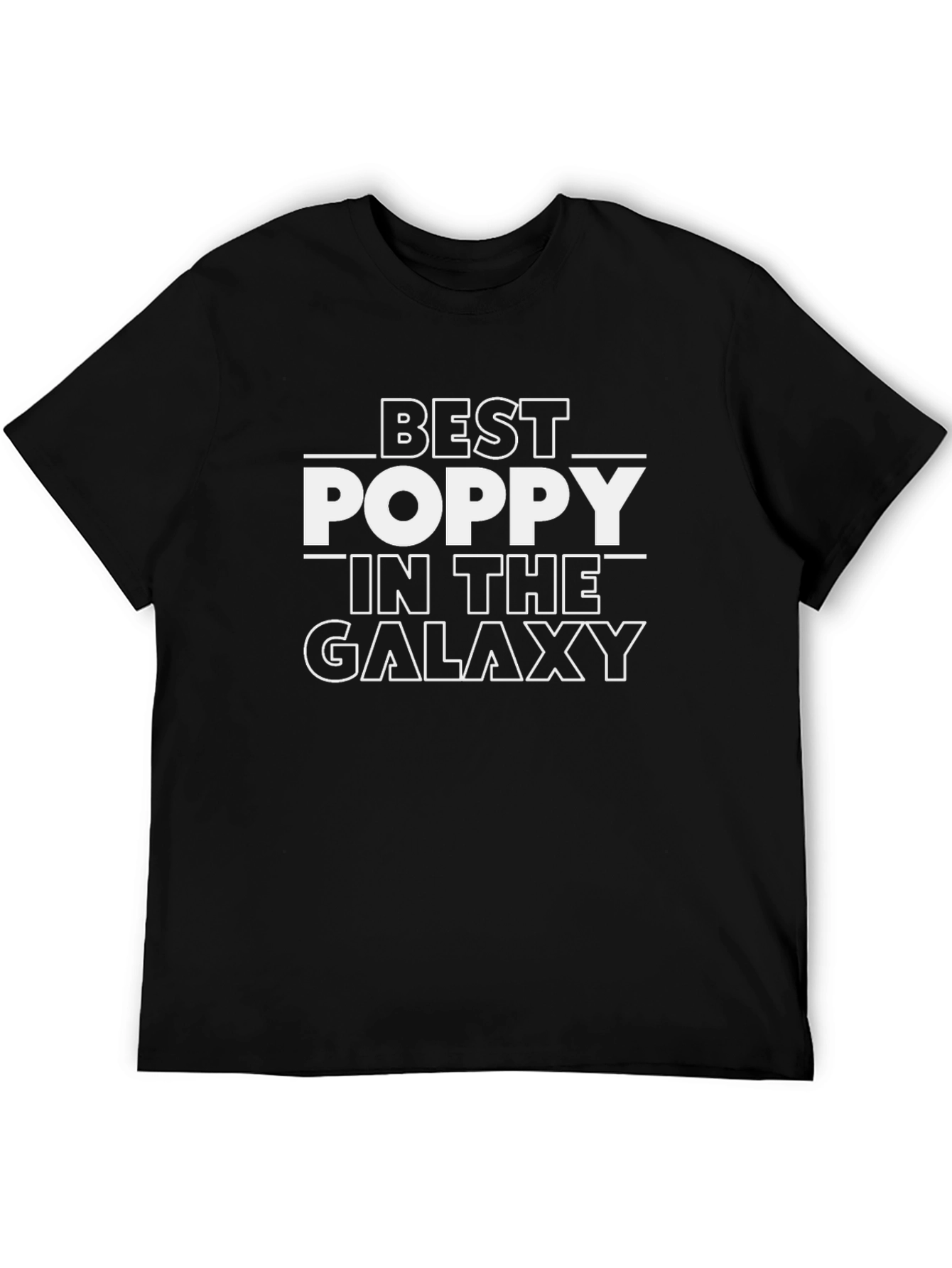 Black Best Poppy in the Galaxy Black Graphic T-Shirt view 5